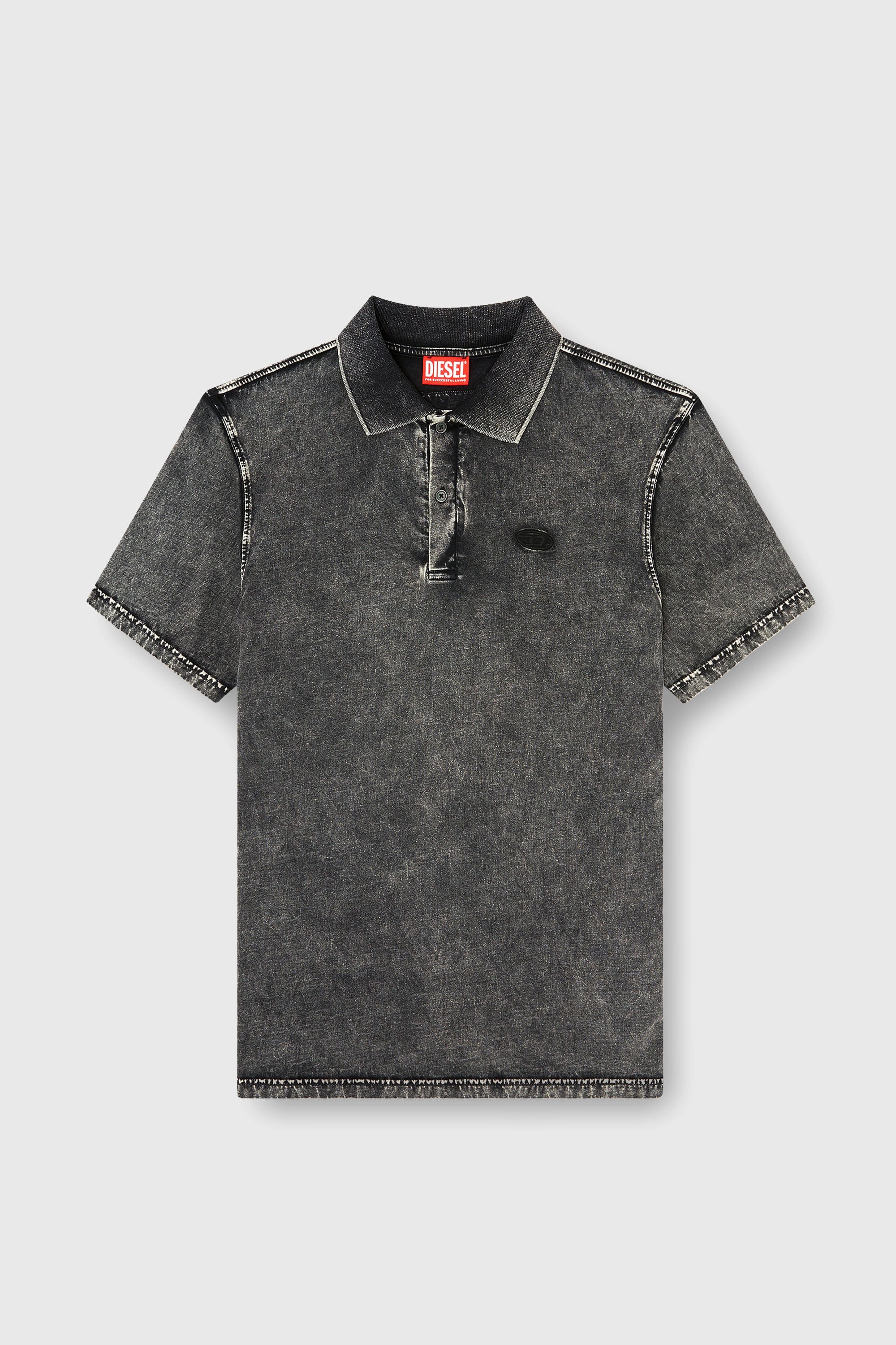 Diesel - T-REJUST-NC-DEN, Male's ポロシャツ in ダークグレー - 2