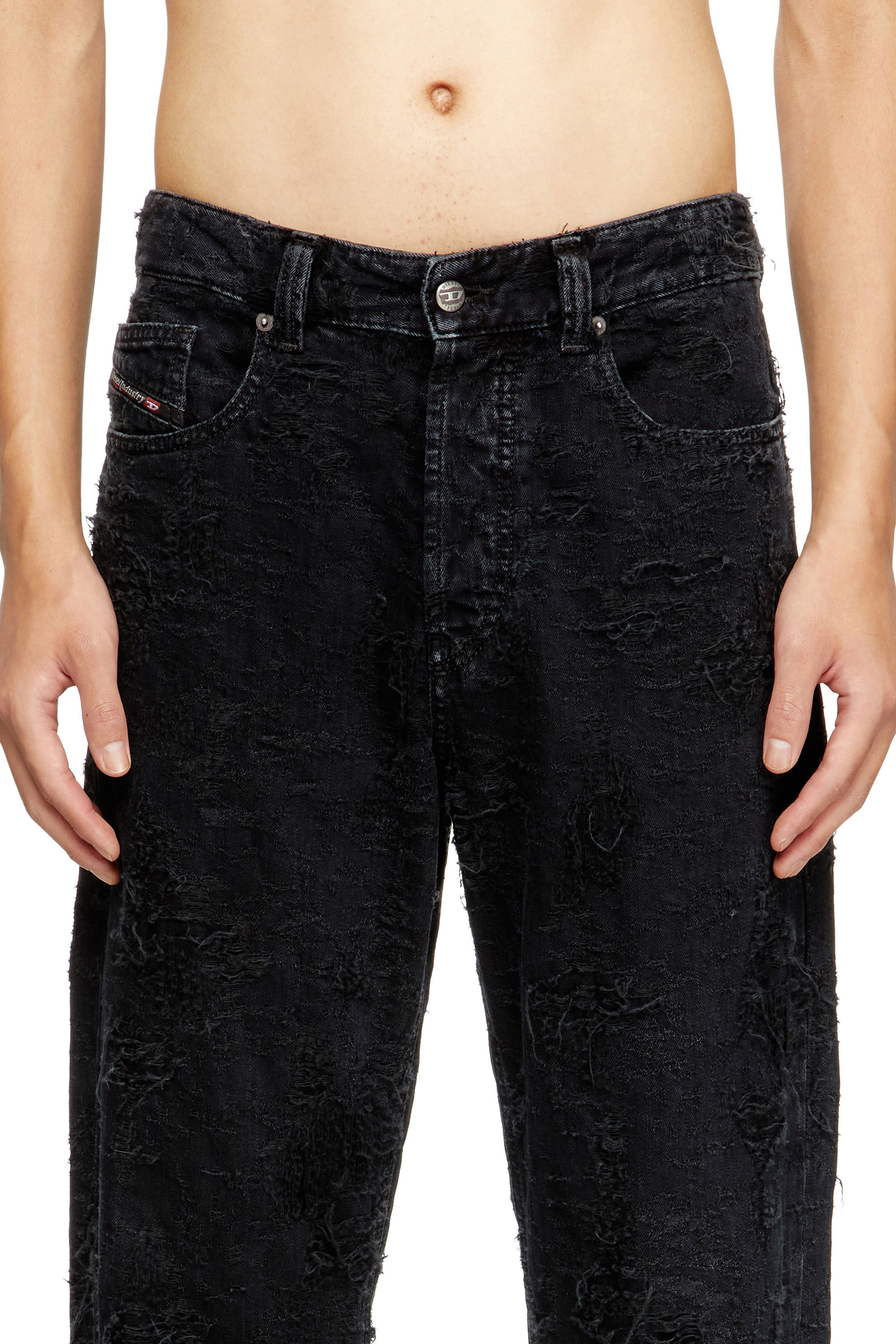 Diesel - Male's Regular Jeans 2024 D-Macs 007BW, ブラック/ダークグレー - 5