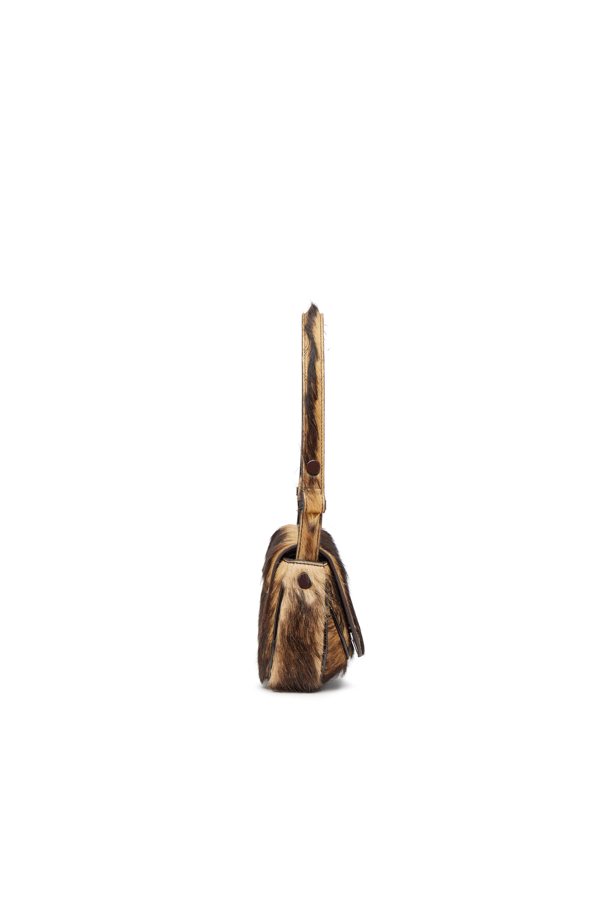Diesel - PLAY CLUTCH, Female's Play-Clutch in coloured hairy leather in ブラウン - 4