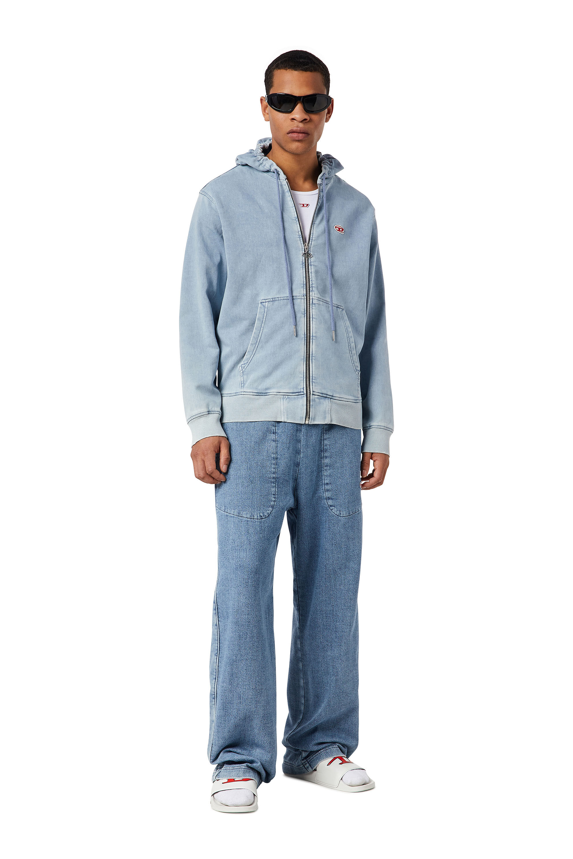 Diesel - D-GIR TRACK DENIM HOODIE,  - Image 1