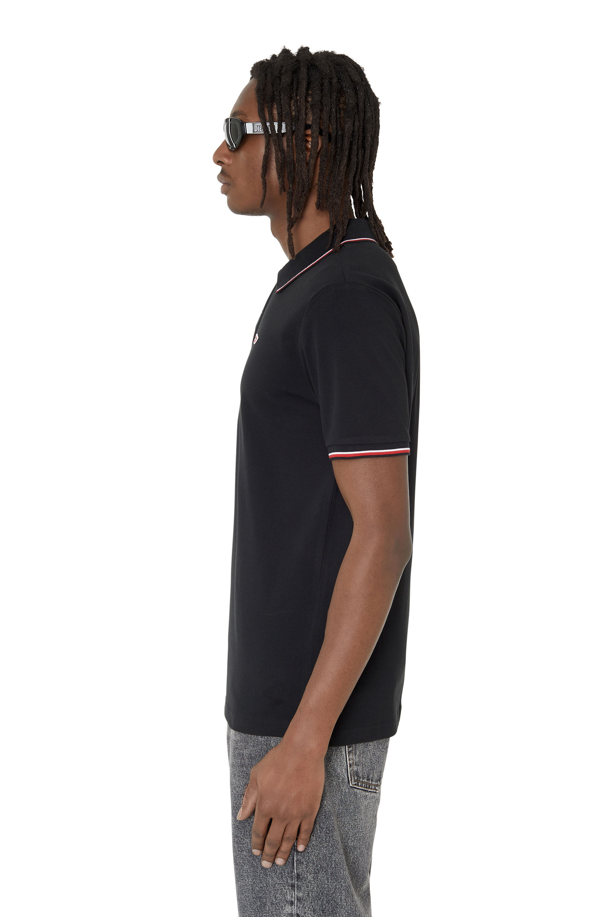 Diesel - T-SMITH-D, Male's ポロシャツ ロゴ in ブラック - 6