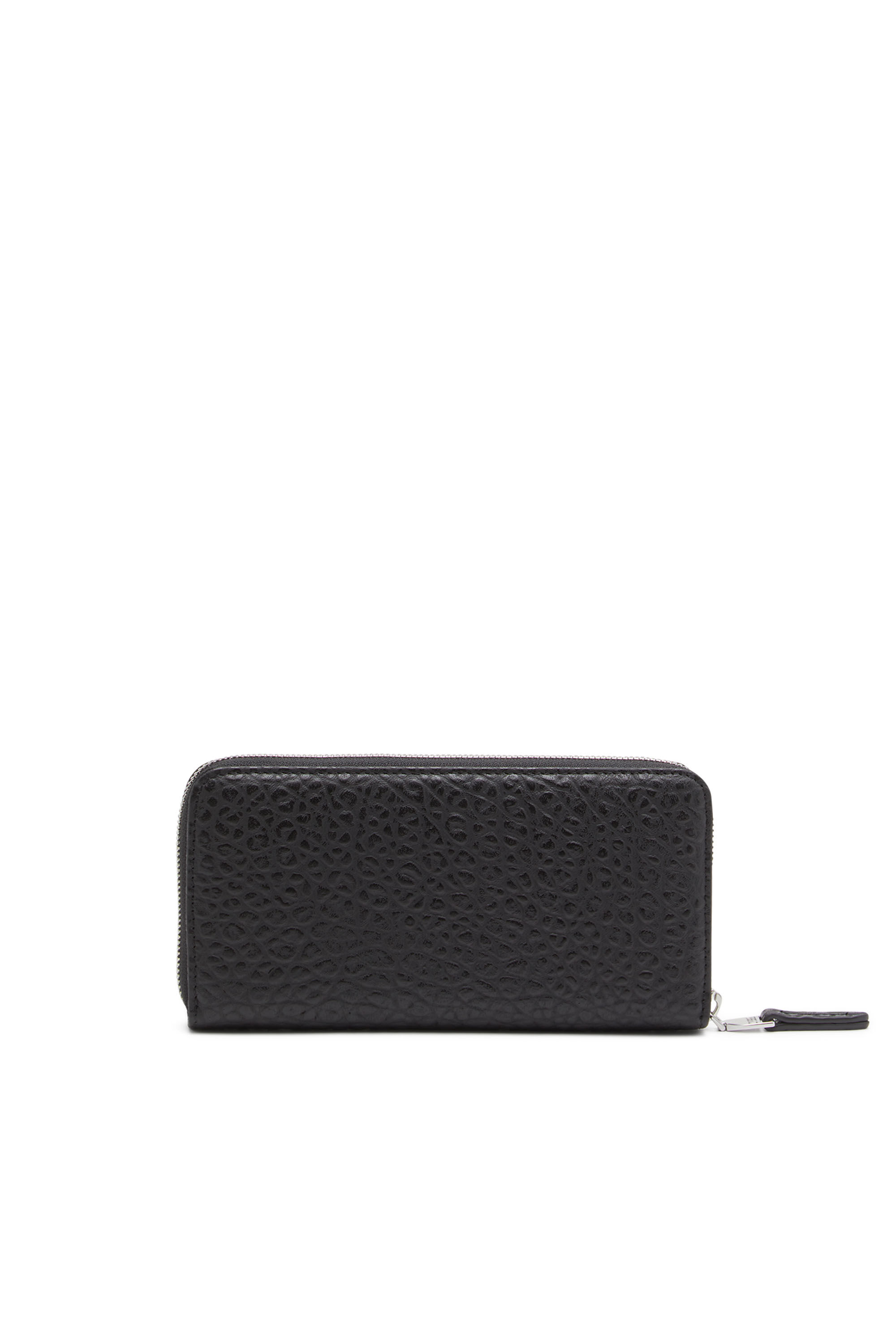 Diesel - GARNET, Male's メンズ カウレザー ラウンドジップ ロングウォレット in ブラック - 2