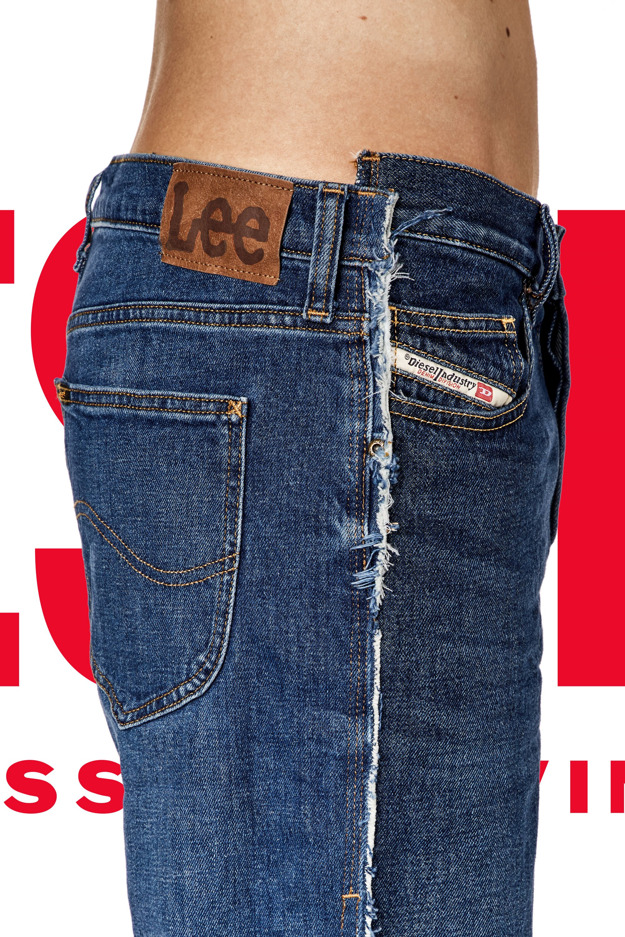 Diesel - Straight Jeans Dieseloves 03 09K47, ミディアムブルー - Image 2
