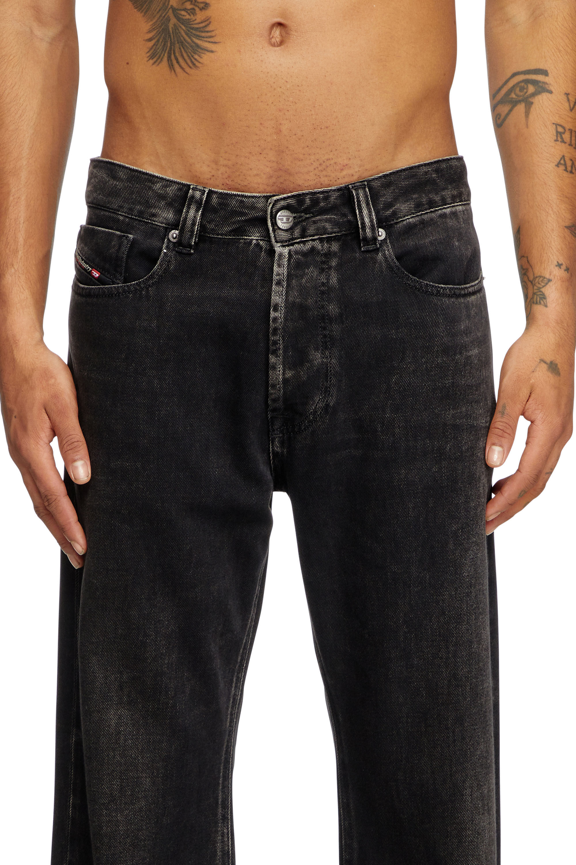 Diesel - Male's Relaxed Jeans 1980 D-Eeper 09J96, ブラック/ダークグレー - 5