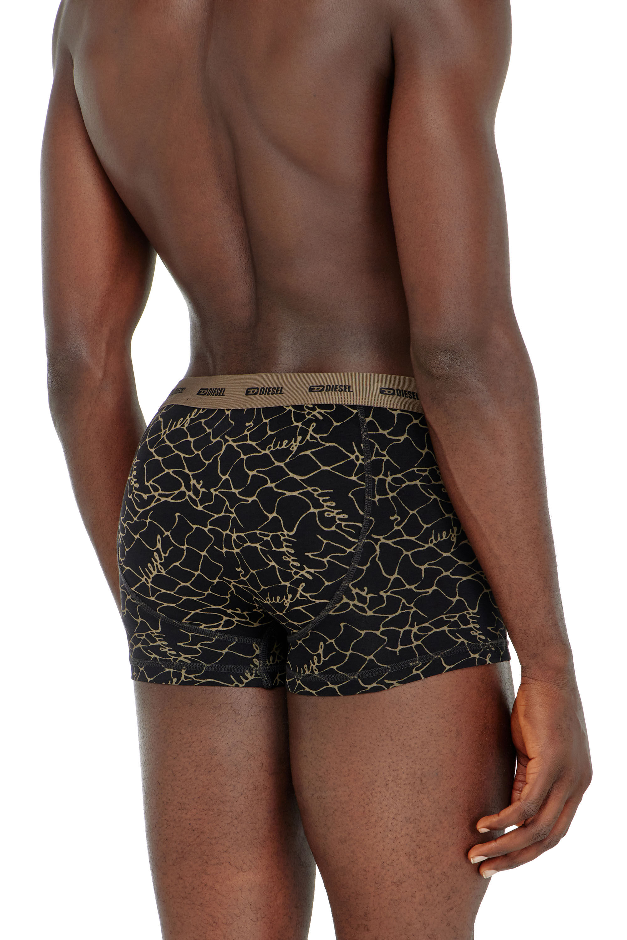 Diesel - DAMIEN-UTLT-3PACK, Male's ボクサーパンツ 3枚パック in ブラック/ベージュ - 4