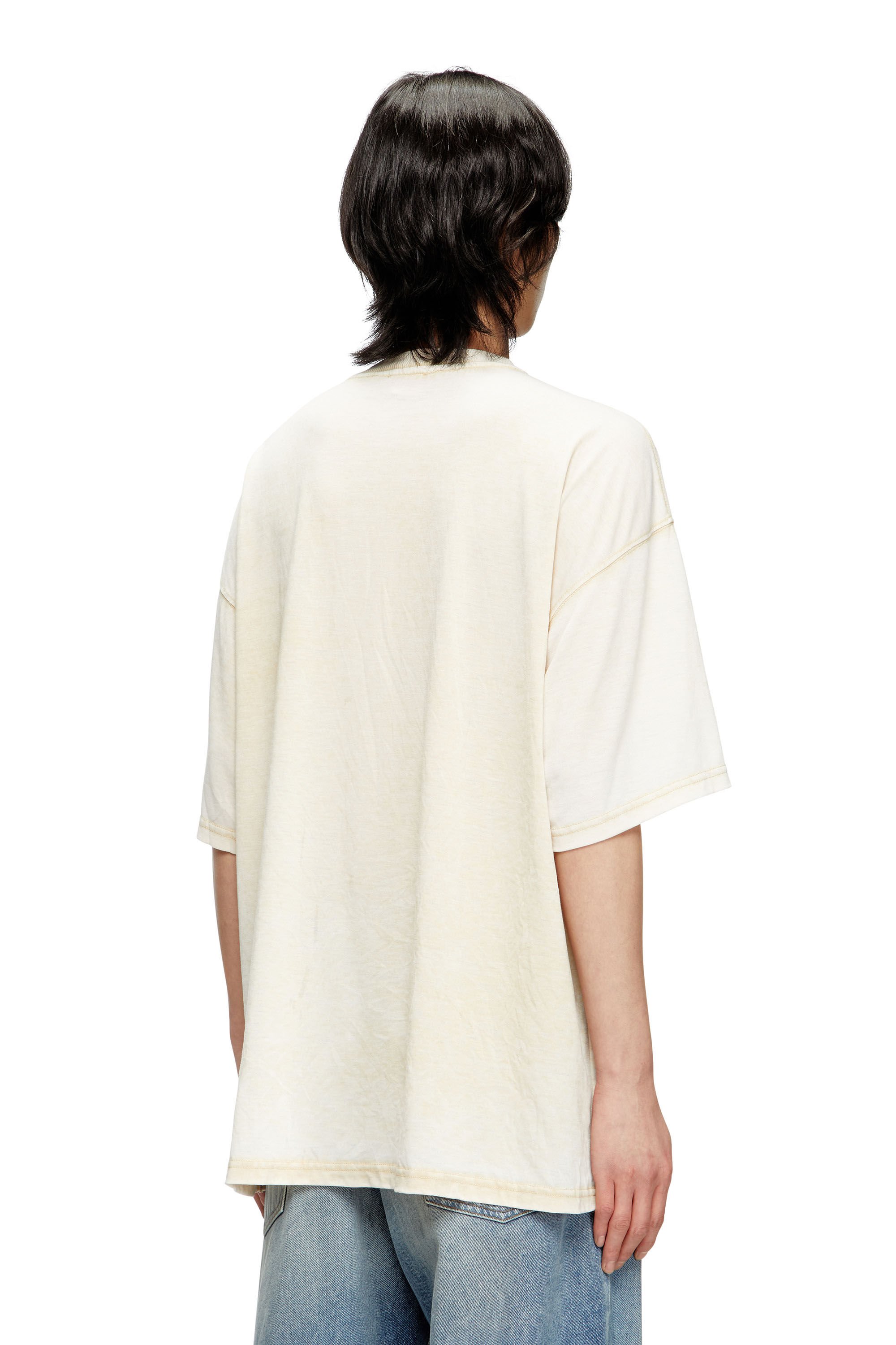 Diesel - T-BOXT-T18, Male's T-shirt with sword print in ベージュ - 4