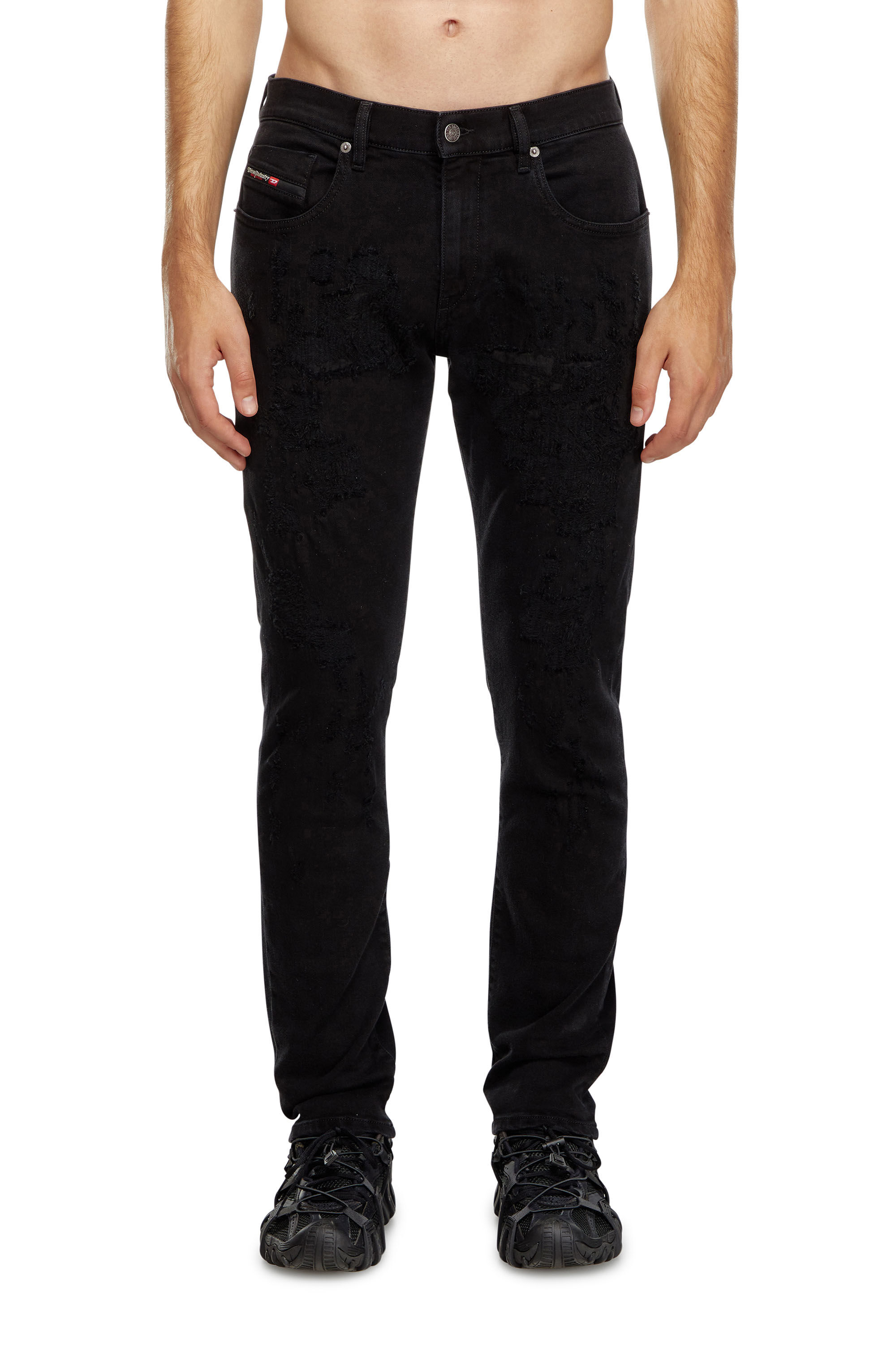 Diesel - Male's Slim Jeans 2019 D-Strukt 09K36, ブラック/ダークグレー - 3