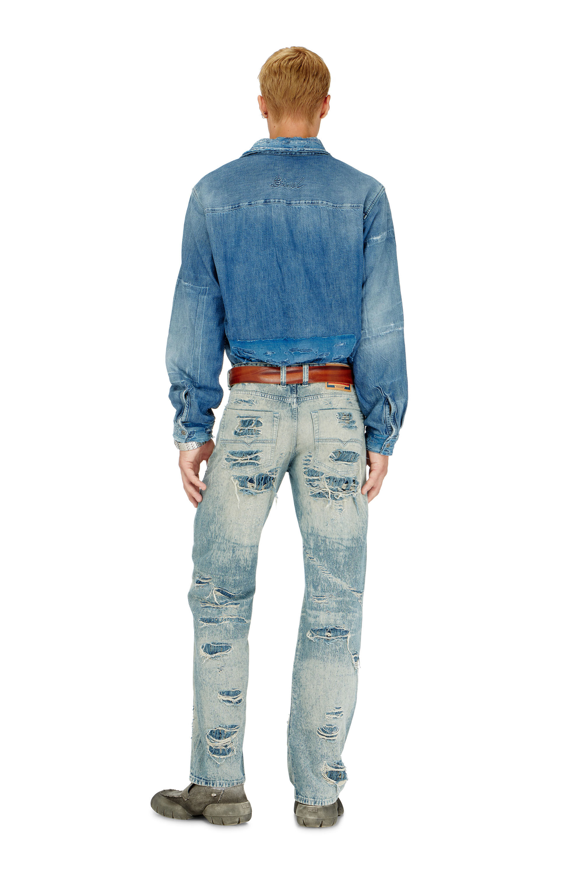 Diesel - Male's Relaxed Jeans 1980 D-Eeper 068YM, ミディアムブルー - 4