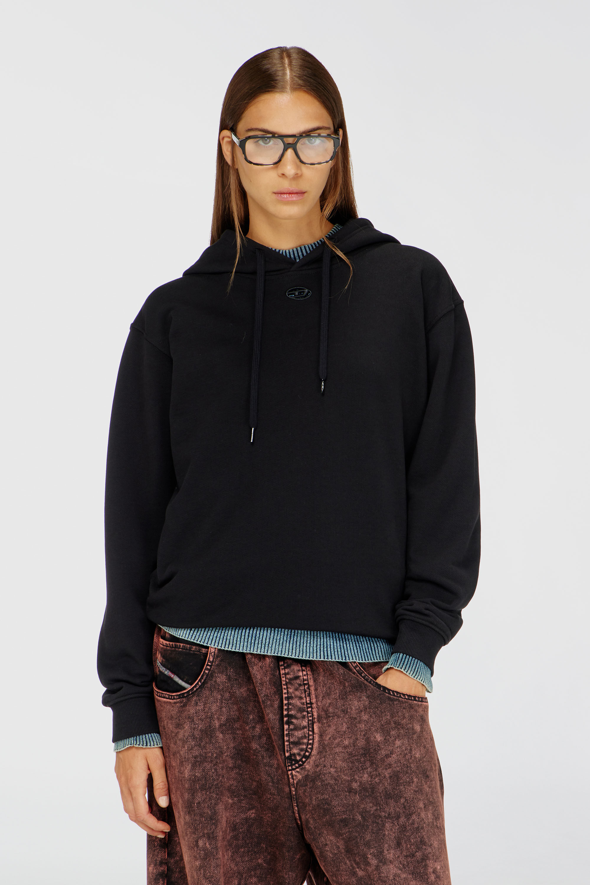 Diesel - F-NORMY-HOOD-OD, Female's プルオーバーパーカー in ブラック - 3