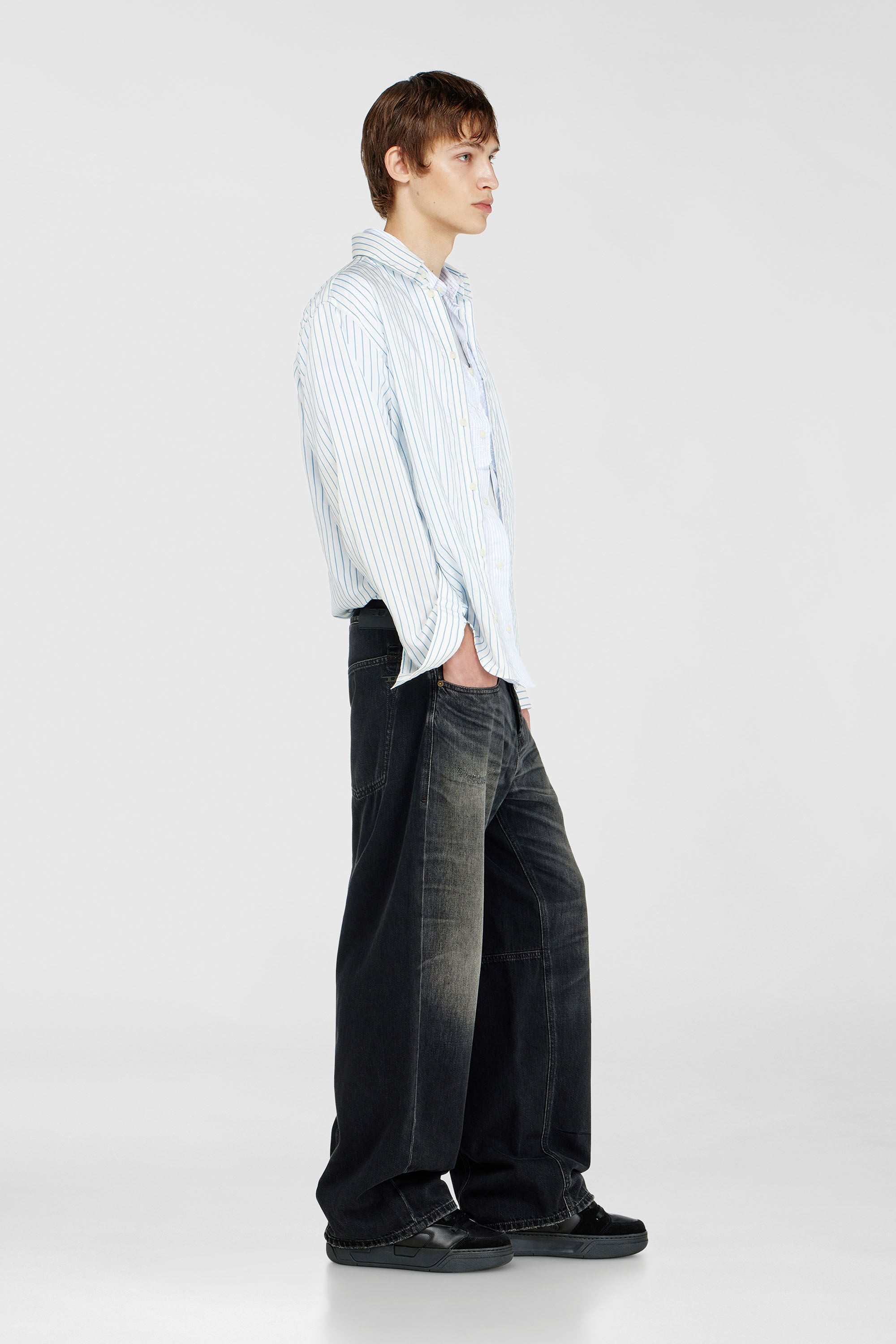 Diesel - Unisex's Relaxed Jeans 1997 D-Enim-M 09P65, ブラック/ダークグレー - 2