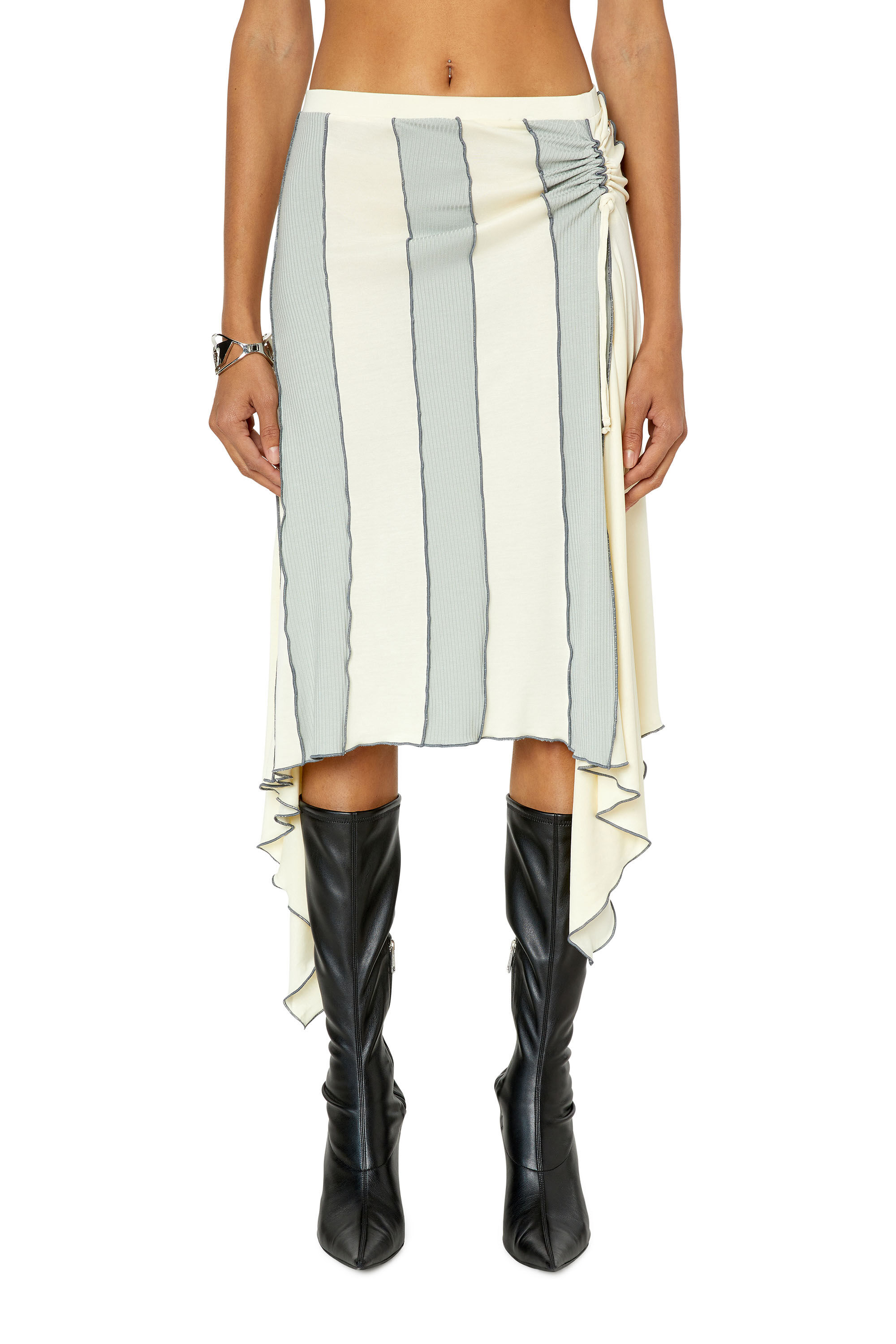 O-LIND （WOMEN）: 無地とリブジャージのスカート｜ディーゼル（DIESEL