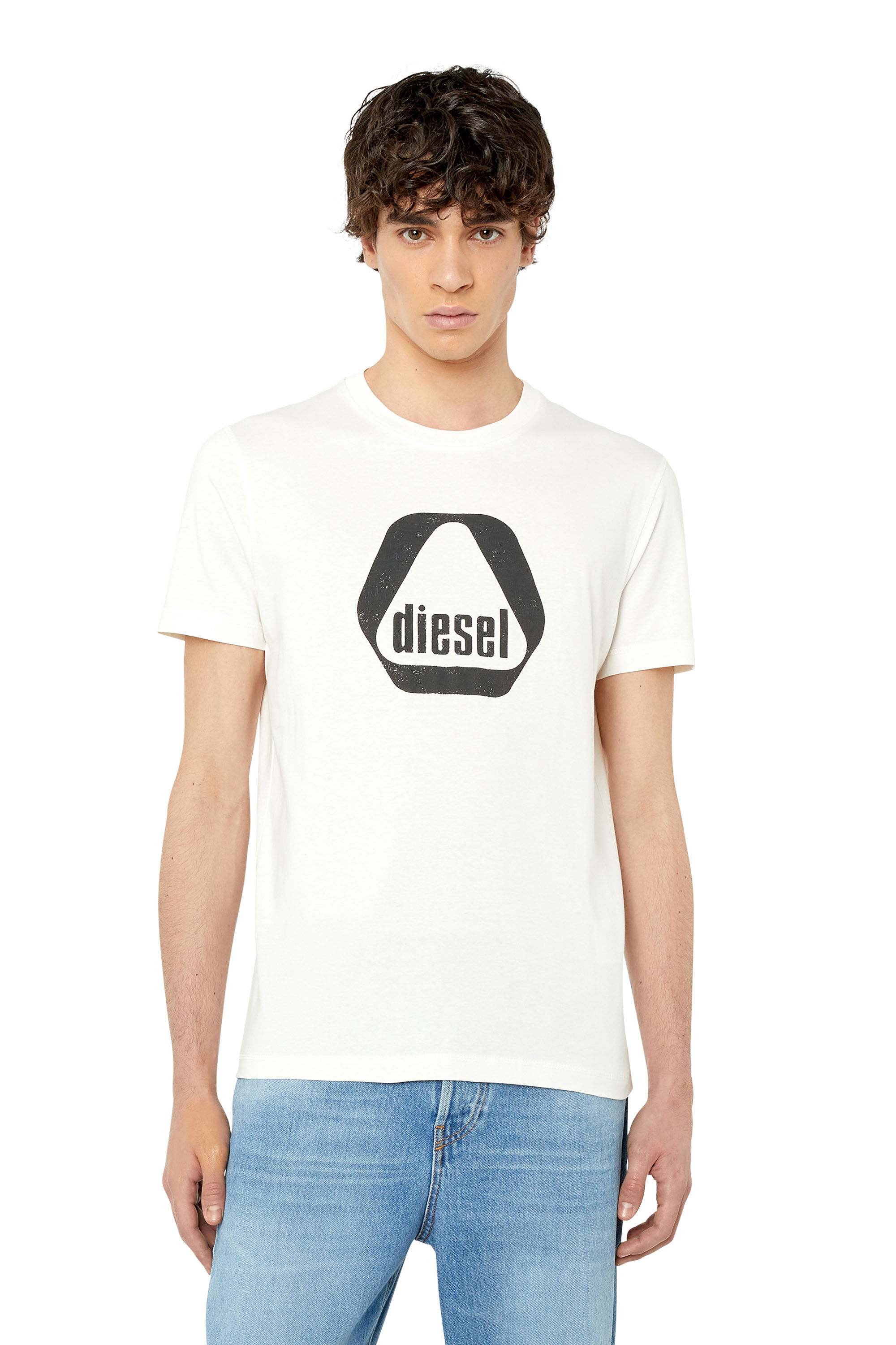 Diesel - T-DIEGOR-G10, Male's Tシャツ グラフィック in ホワイト - 3