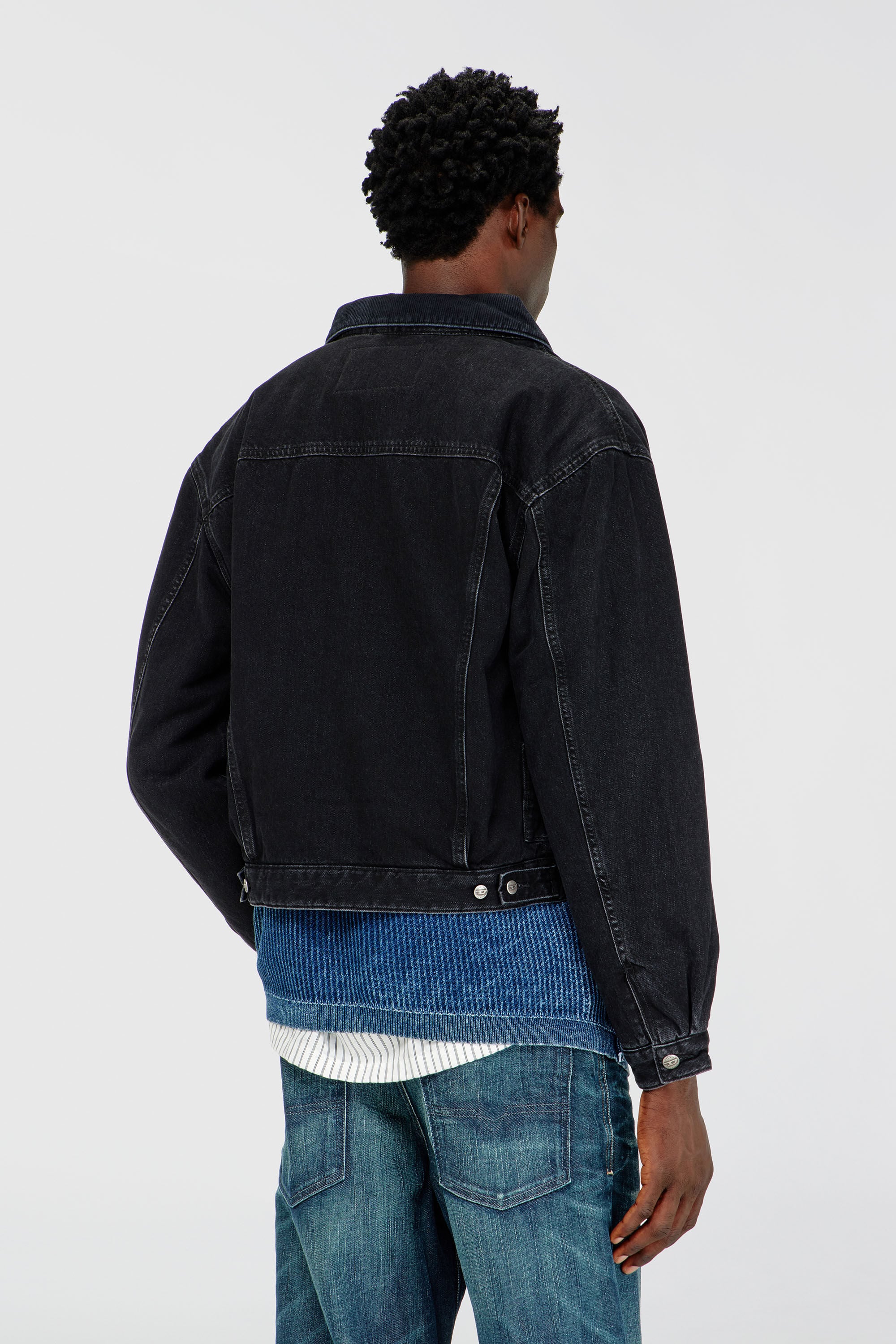 Diesel - D-RANGER-T, Unisex's デニムジャケット in ブラック - 5