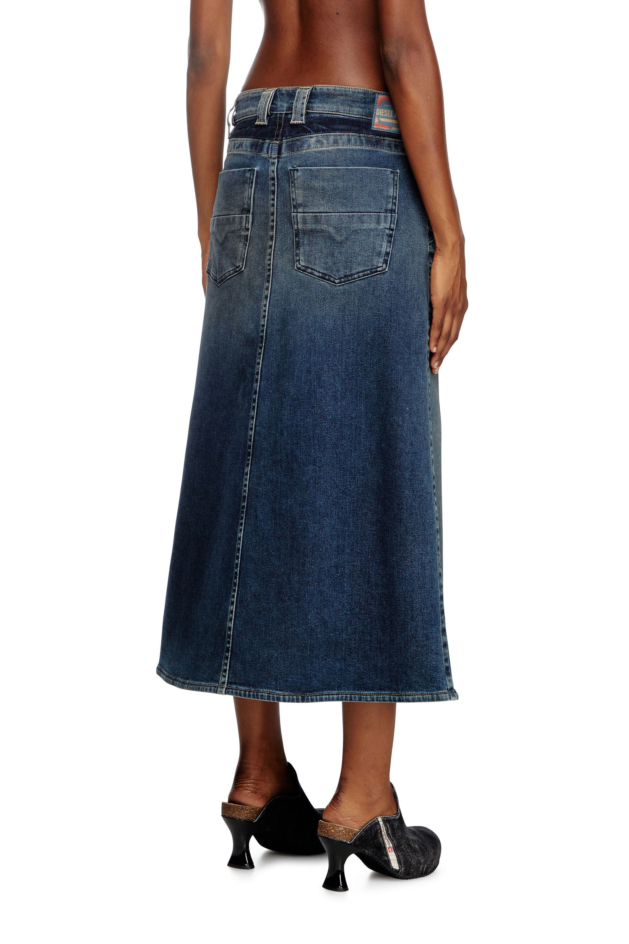 DE-PAGO-MID-RE Midi skirt in Rehab denim｜ブルー｜ウィメンズ｜DIESEL