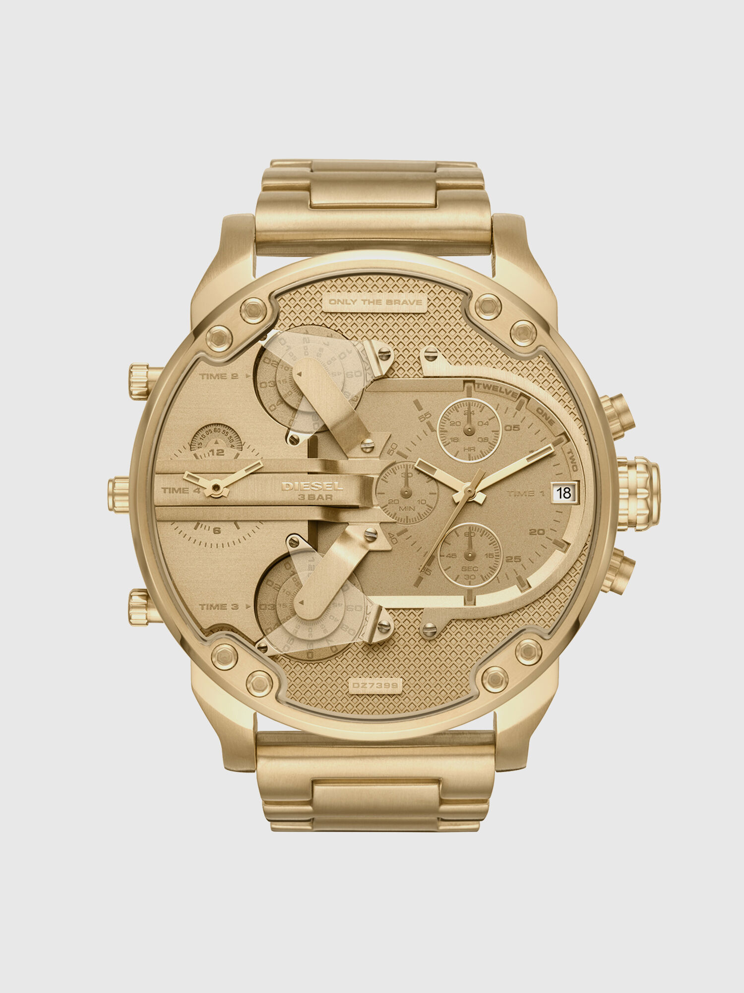 Diesel - DZ7399, Male's Mr. Daddy 2.0 gold-tone watch with detailed dial, 57 mm in ゴールド - 1