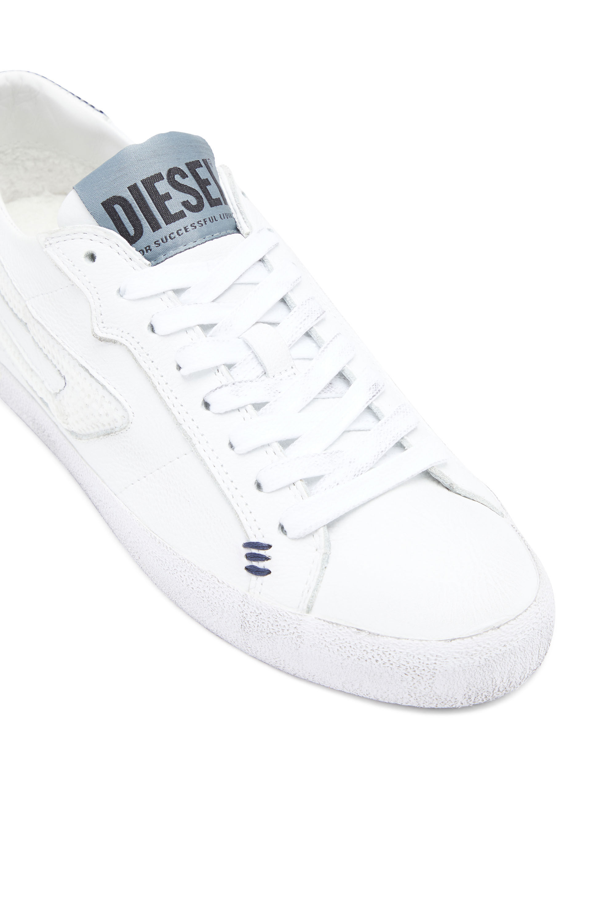 Diesel - S-LEROJI LOW X, Female's カウレザー ローカットスニーカー - S-Leroji Low X in ホワイト/グレー - 6