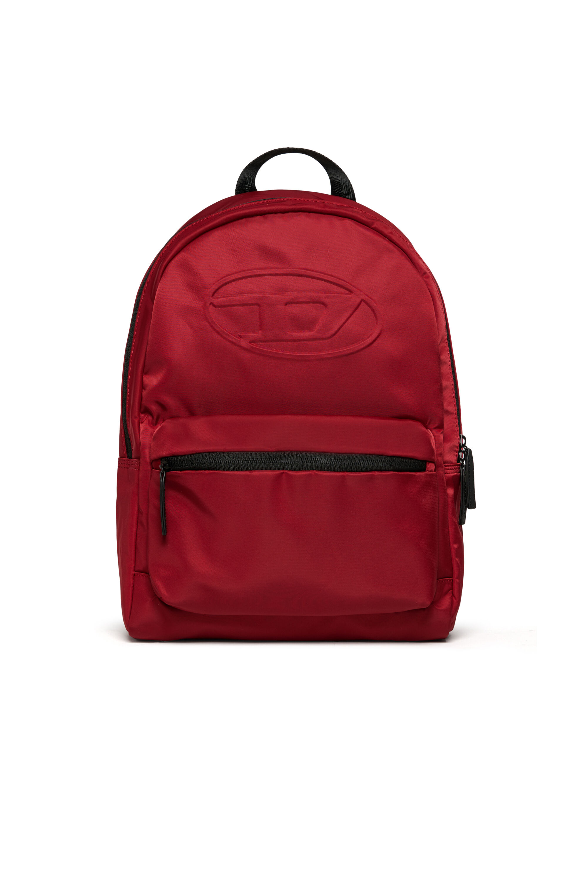 Diesel - WOVAL, Unisex's Nylon backpack with embossed Oval D in レッド - 1