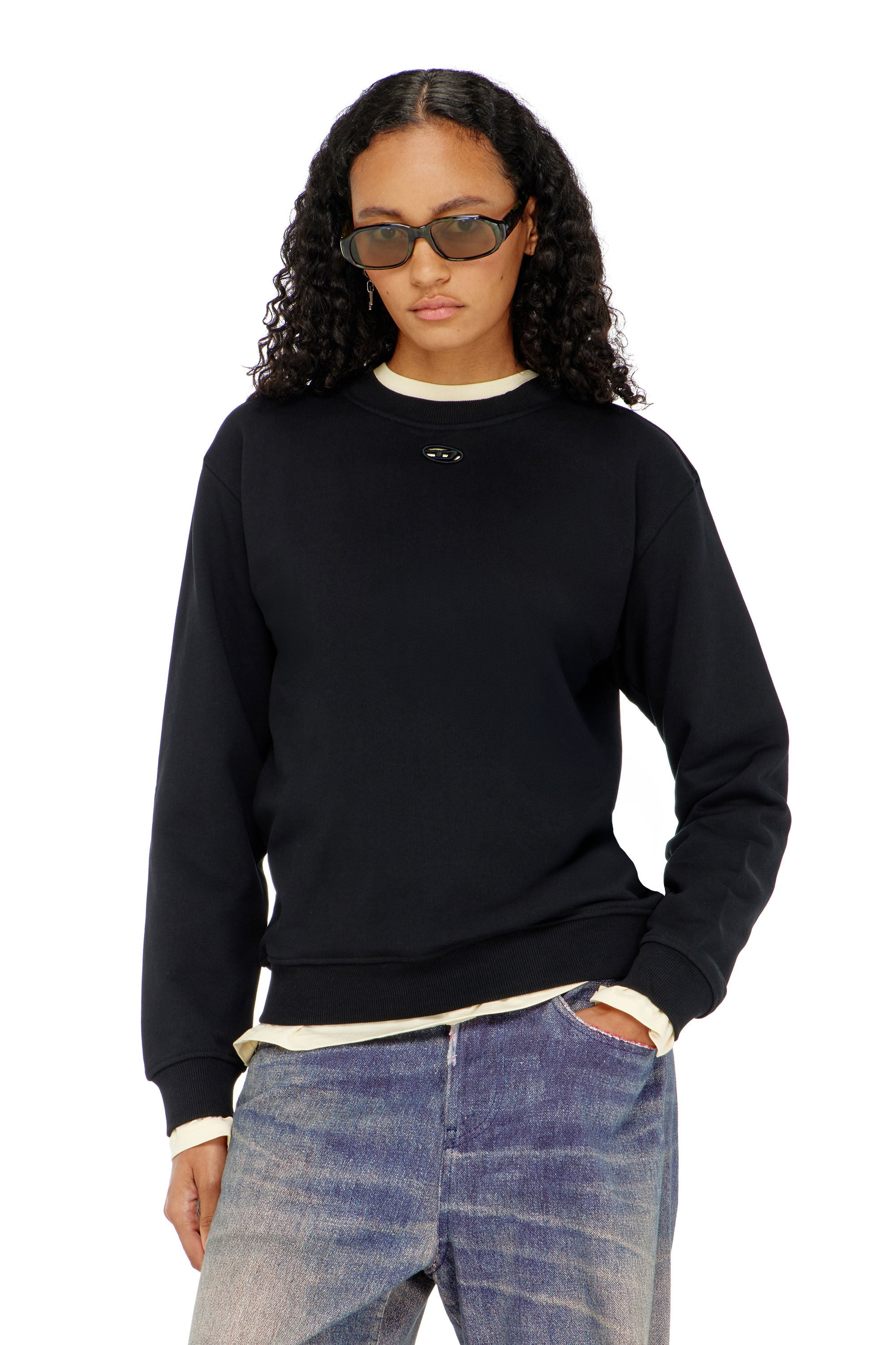 Diesel - F-NORMY-OD, Female's プルオーバースウェット in ブラック - 3