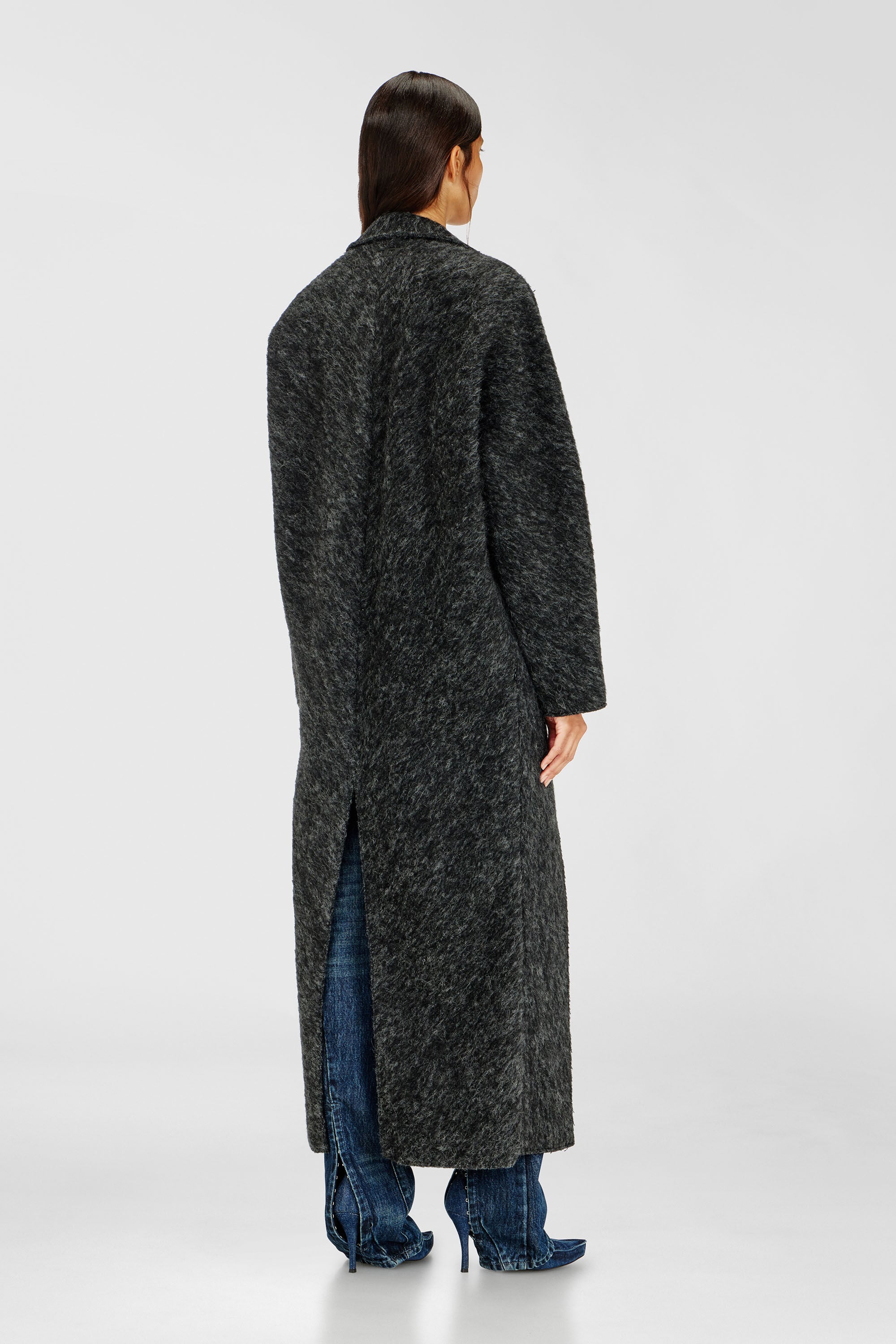 Diesel - W-SAYTA, Female's Long coat in wool and alpaca blend in null - 5