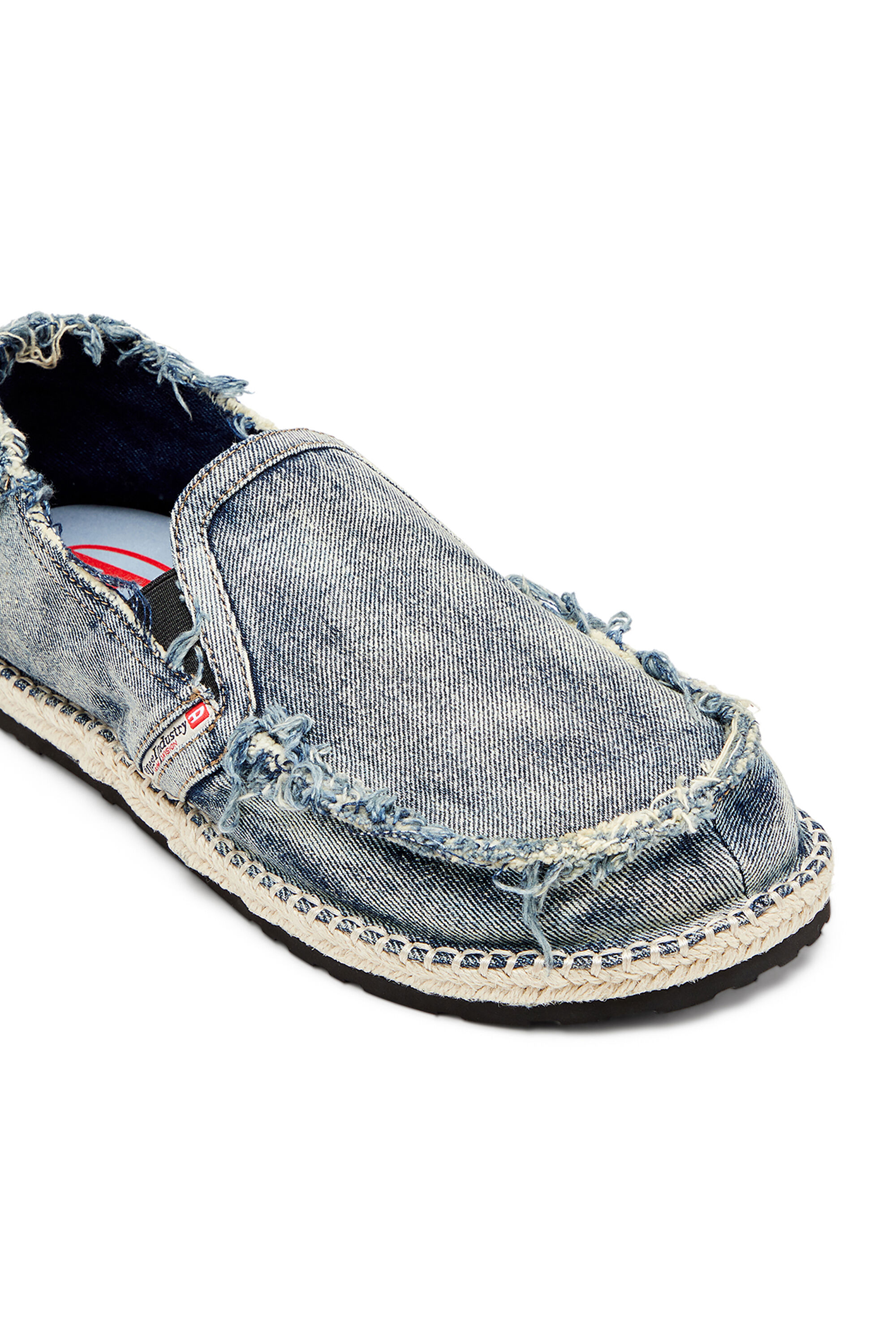 Diesel - D-LUKAS ESP, Male's D-Lukas-Espadrille loafers in distressed denim in ライトブルー - 6