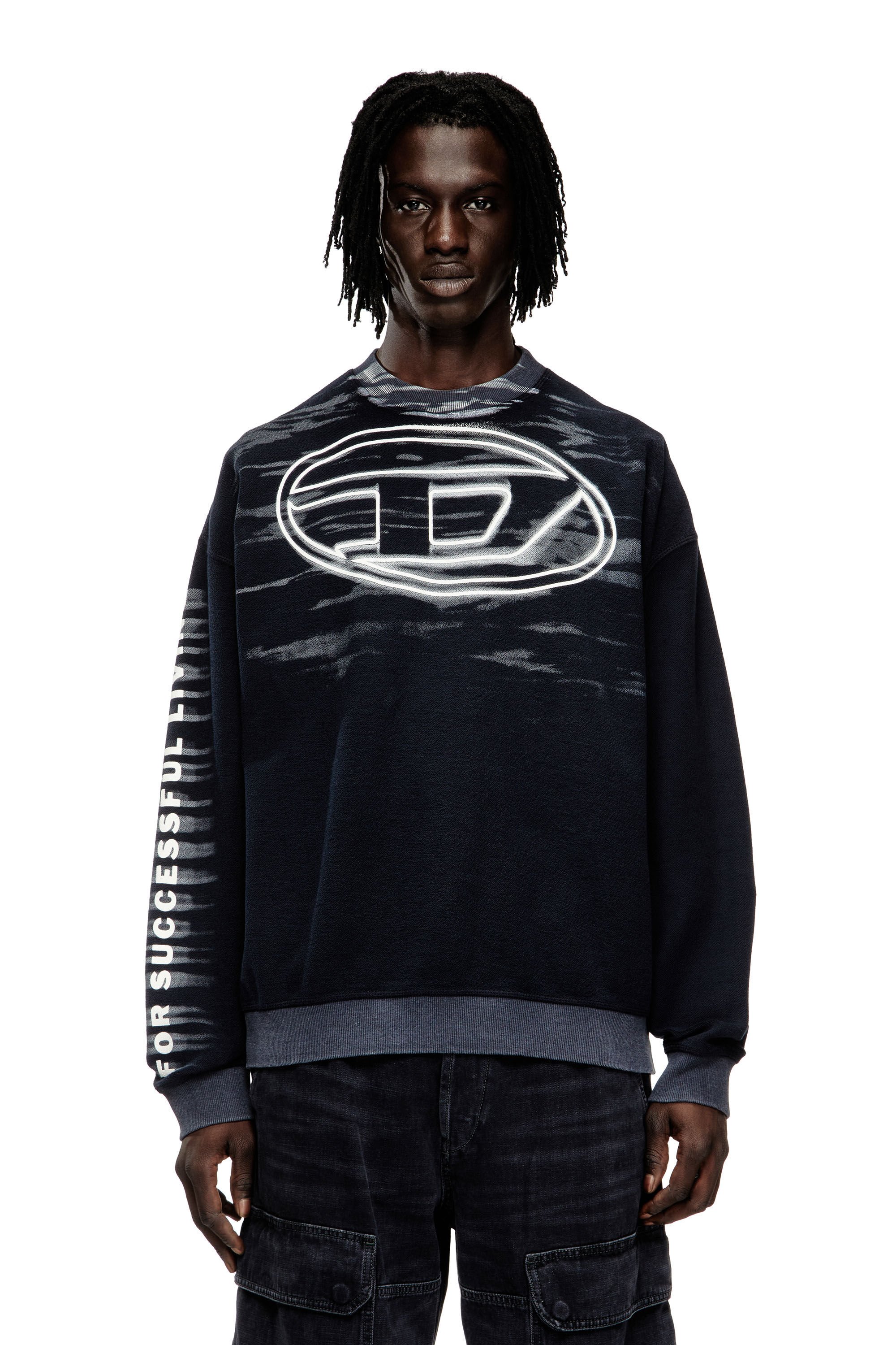 Diesel - S-BOXT-T1, Male's プルオーバースウェット in ダークブルー - 3