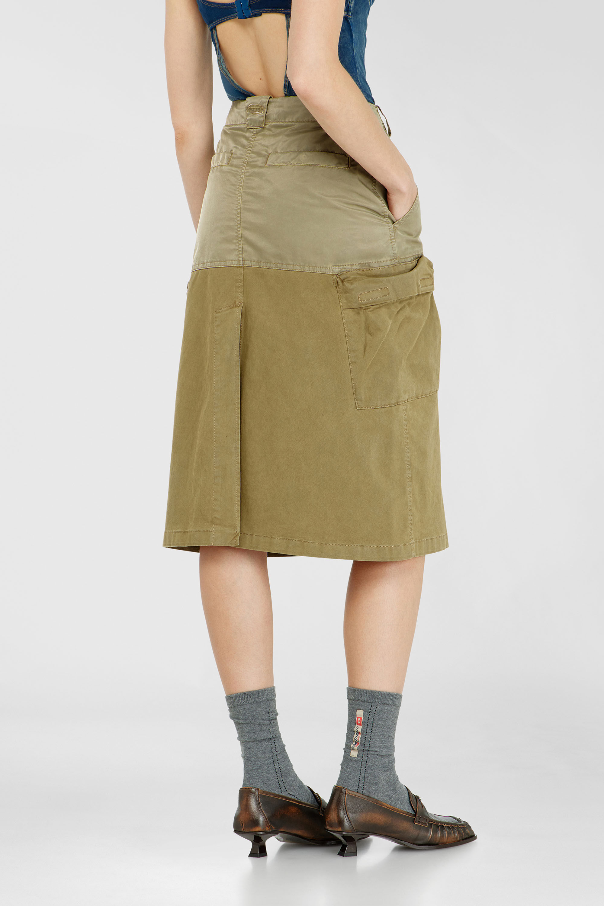 Diesel - O-DELE, Female's スカート in オリーブグリーン - 4