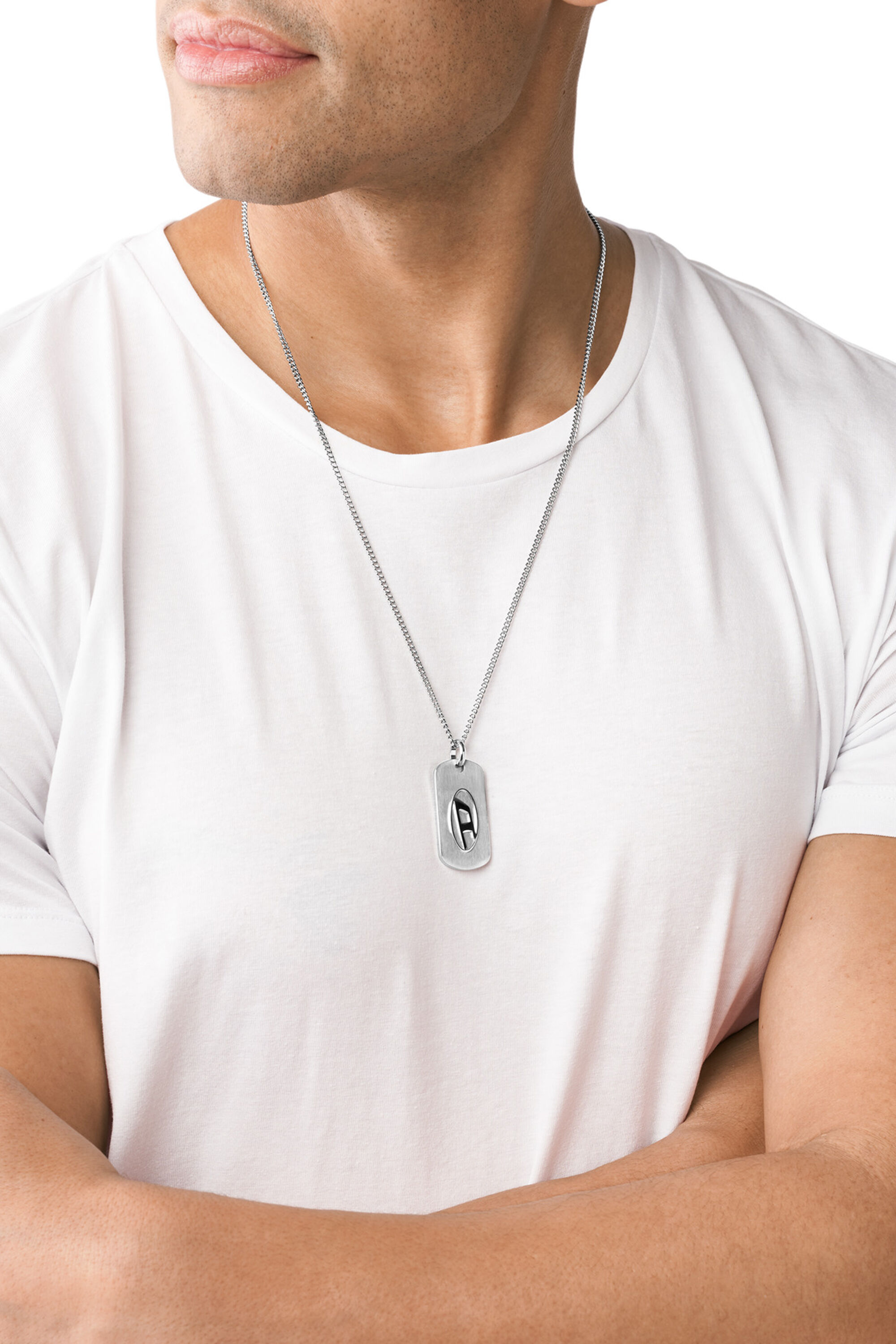 Diesel - DX1352, Male's ジュエリー ネックレス in シルバー - 3