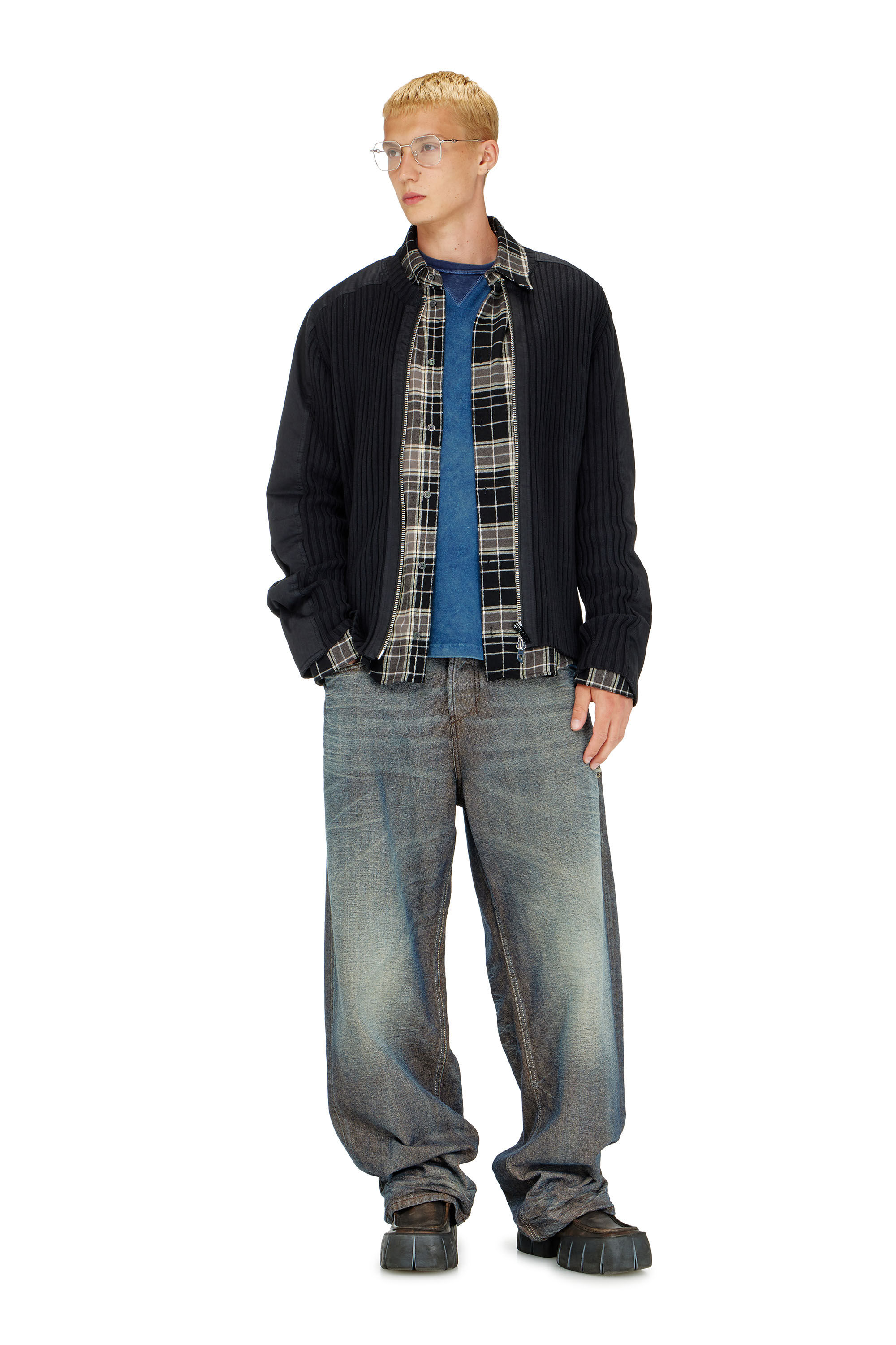 K-MATTY ジップカーディガン｜ブラック｜メンズ｜DIESEL