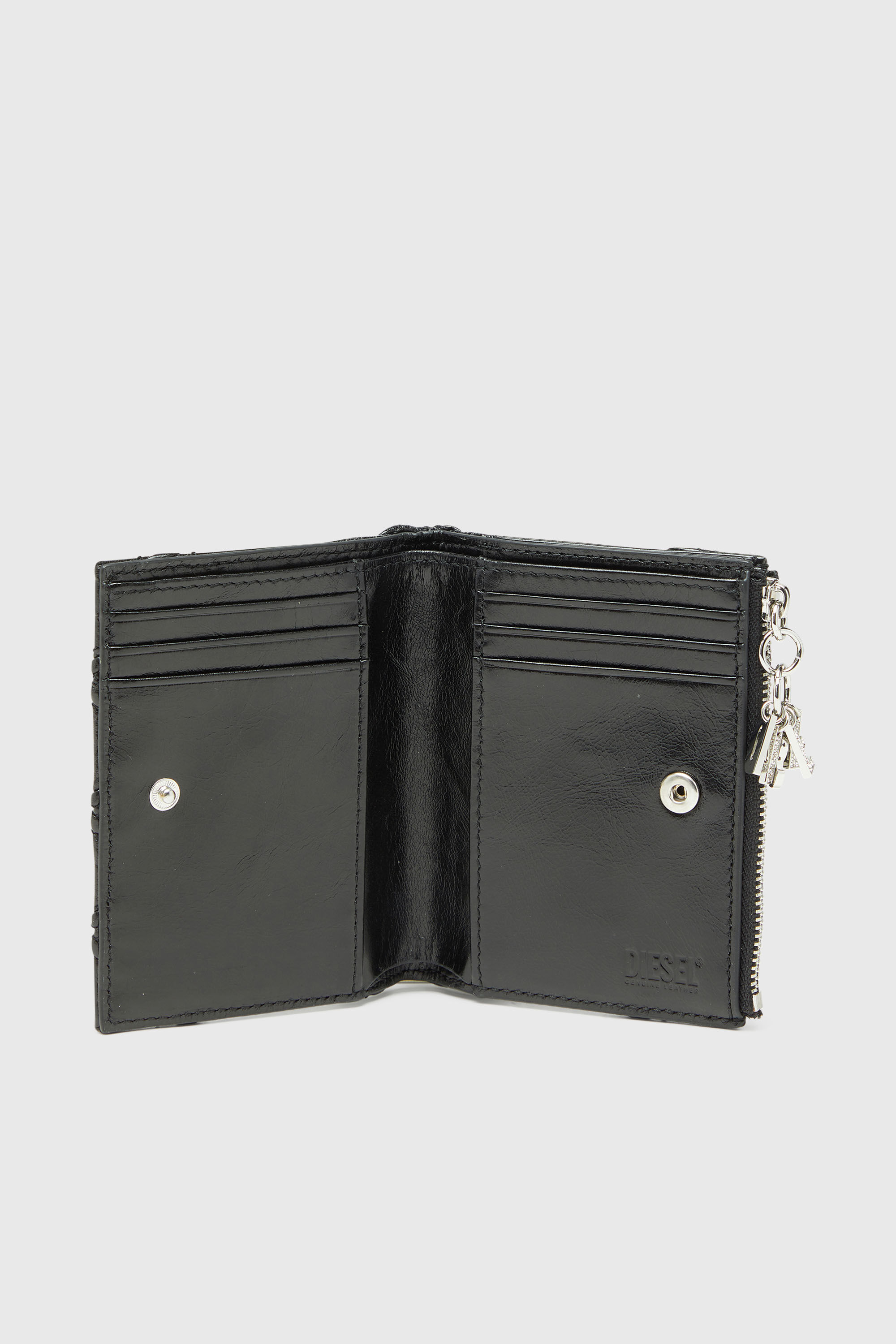 Diesel - D-CHARMS BI FOLD ZIP II, Female's 二つ折りウォレット in ブラック - 3