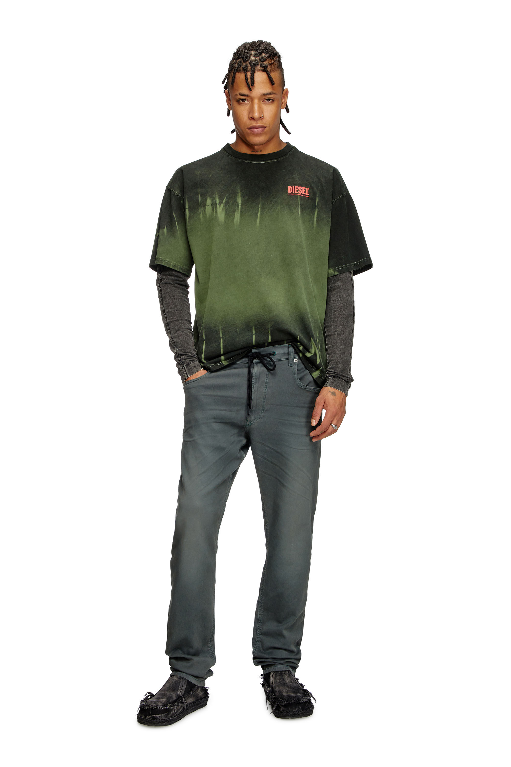 Diesel - Male's Regular 2030 D-Krooley Joggjeans® 0670M, グレー - 1