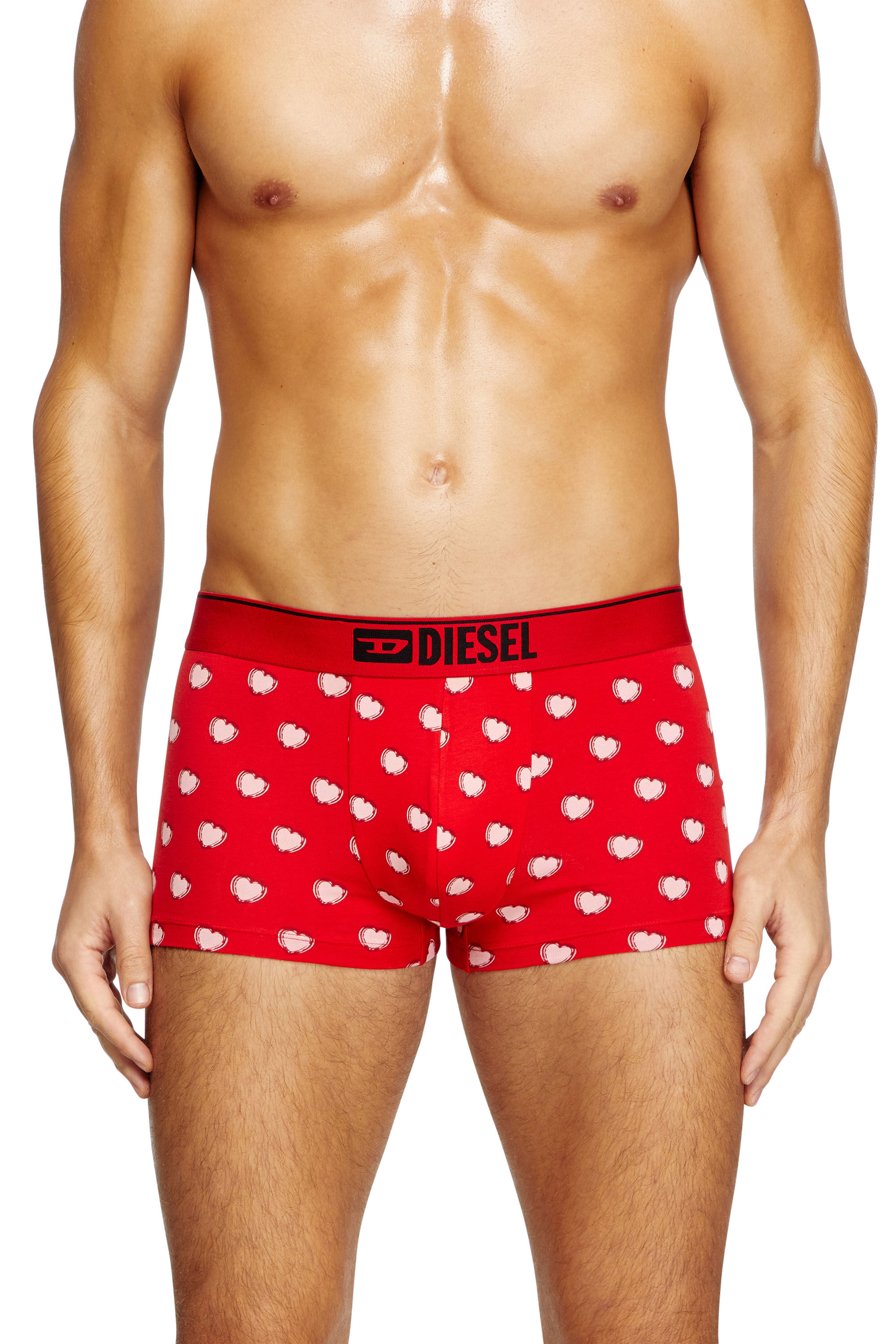 Diesel - DAMIEN, Male's Boxer briefs with heart motif in レッド - 3