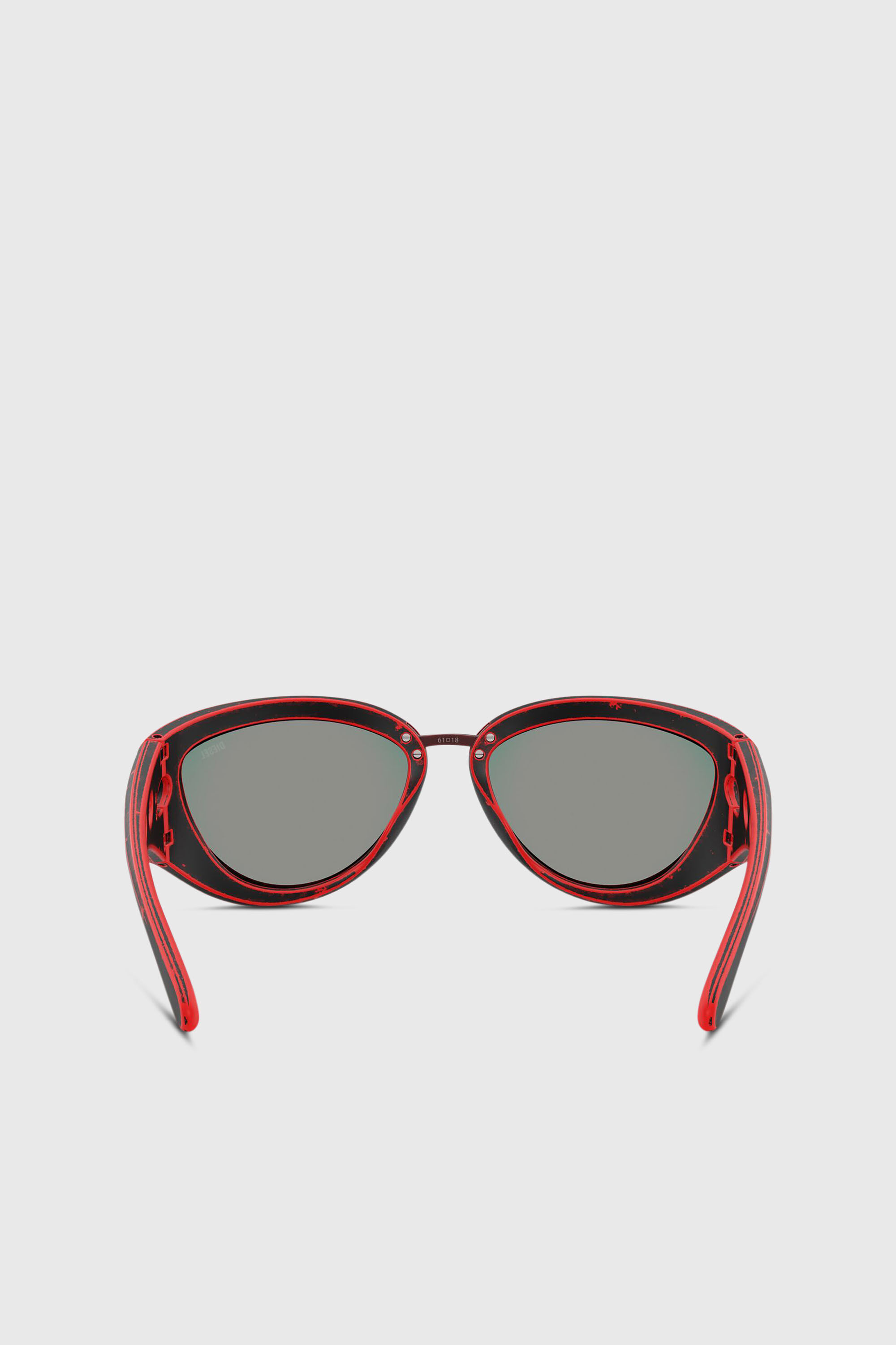 Diesel - 0DL3007U, Unisex's Cat-eye style sunglasses in レッド - 3