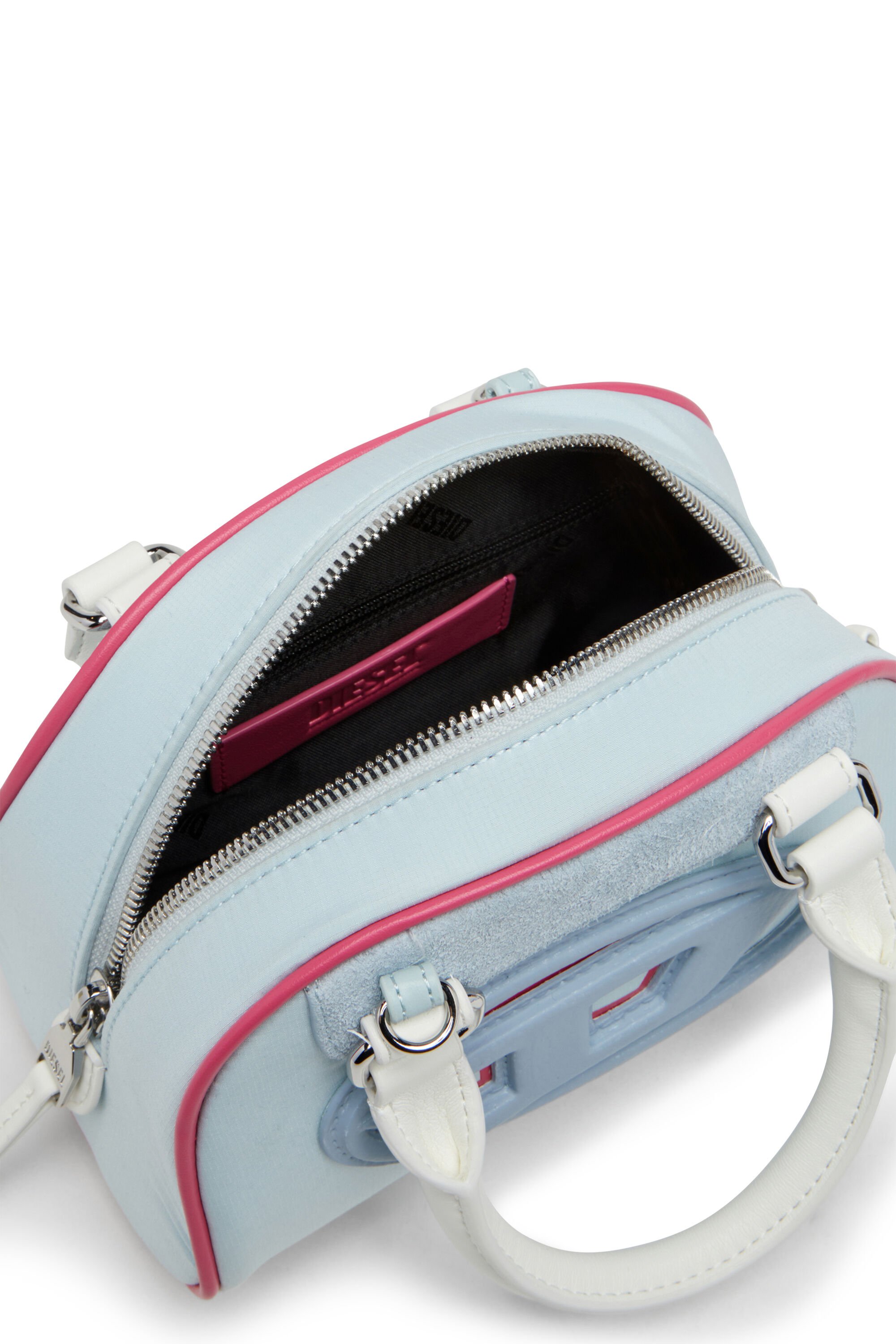 Diesel - 1DR DOME CROSSBODY, Female's Colour-block mini bowling bag in ライトブルー - 4