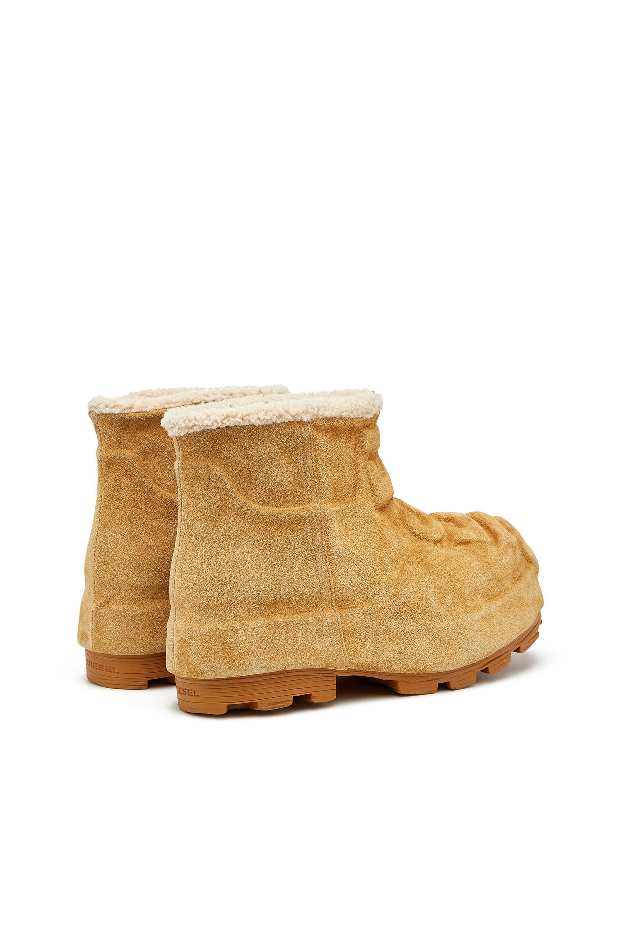 Diesel - D-HAMMER CH MD, Unisex's D-Hammer-Suede ankle boots with embossed logo in ライトブラウン - 3