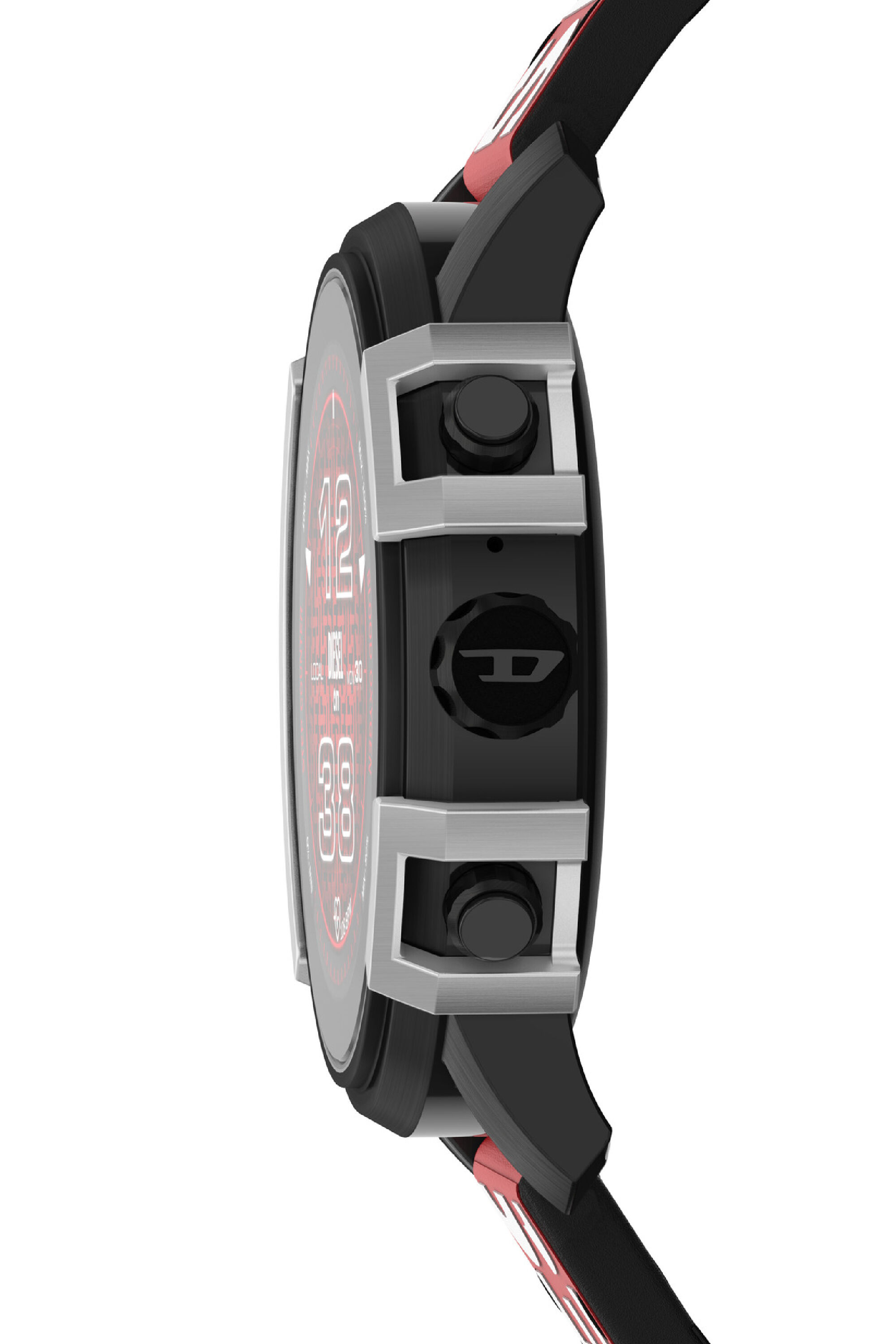 Diesel - DZT2041, Male's スマートウォッチ in ブラック/レッド - 3