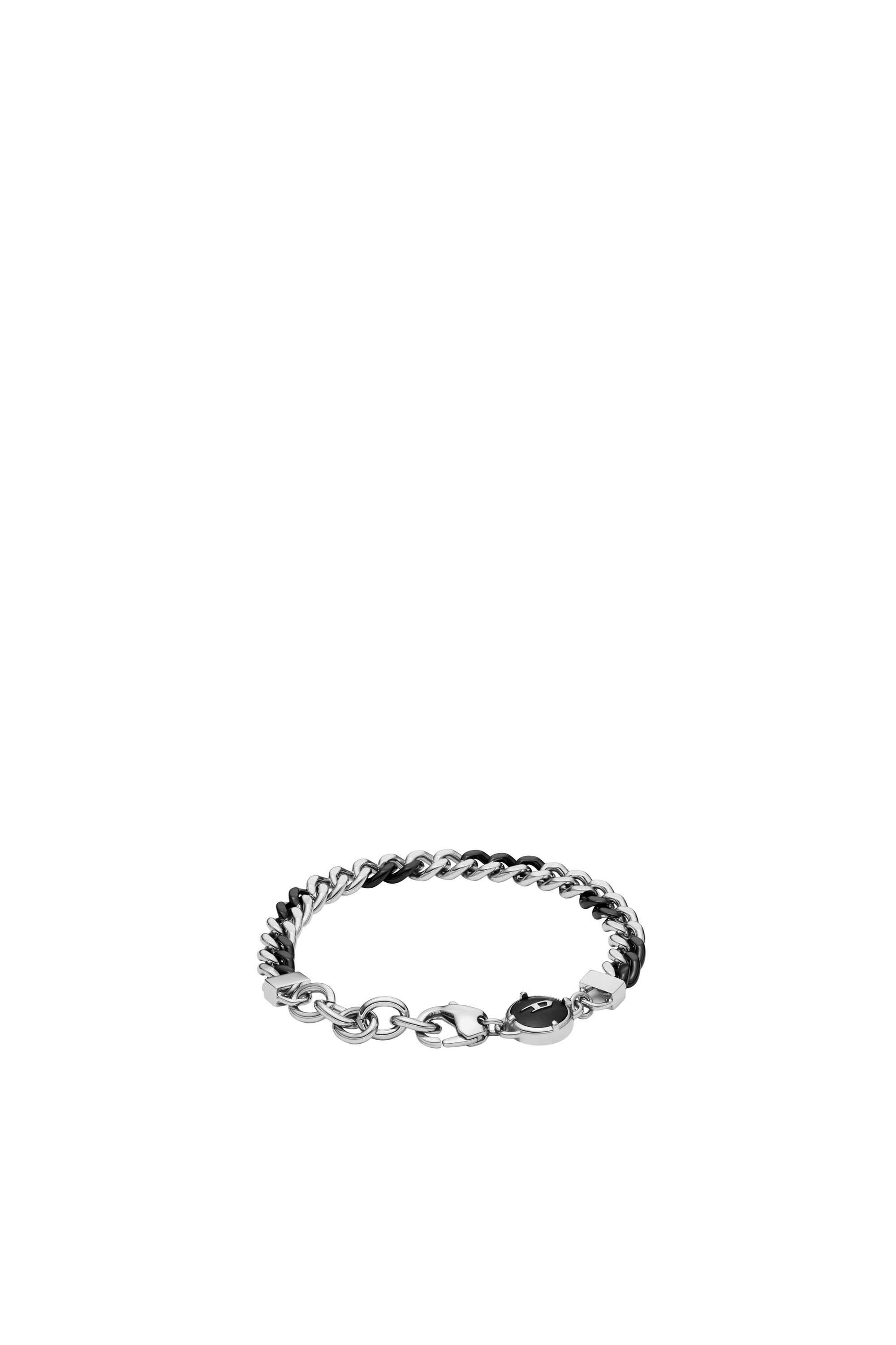 Diesel - DX1498, Unisex's Two-Tone stainless steel chain bracelet in シルバー/ブラック - 2