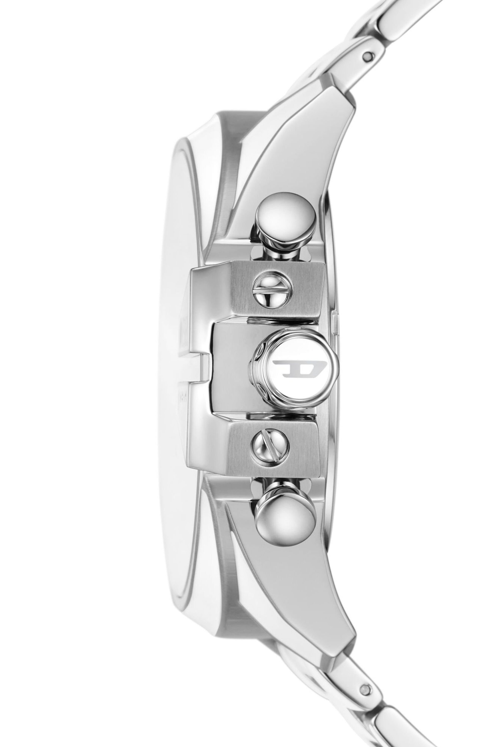 Diesel - DZ4660, Male's Mega Chief white and stainless steel watch in シルバー - 3