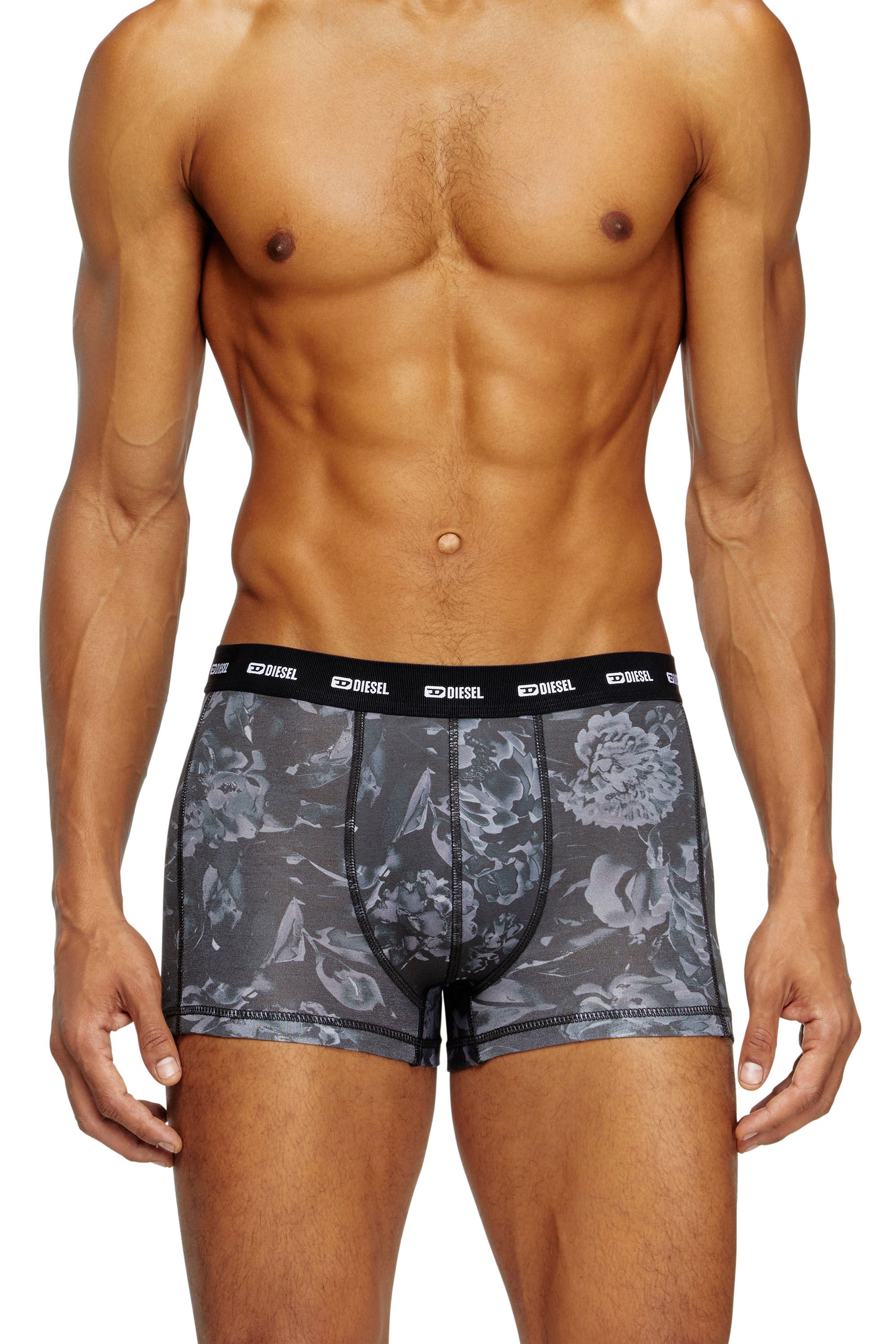 Diesel - DAMIEN-UTLT-3PACK, Male's 3-pack boxer briefs with floral motif in ブラック - 3