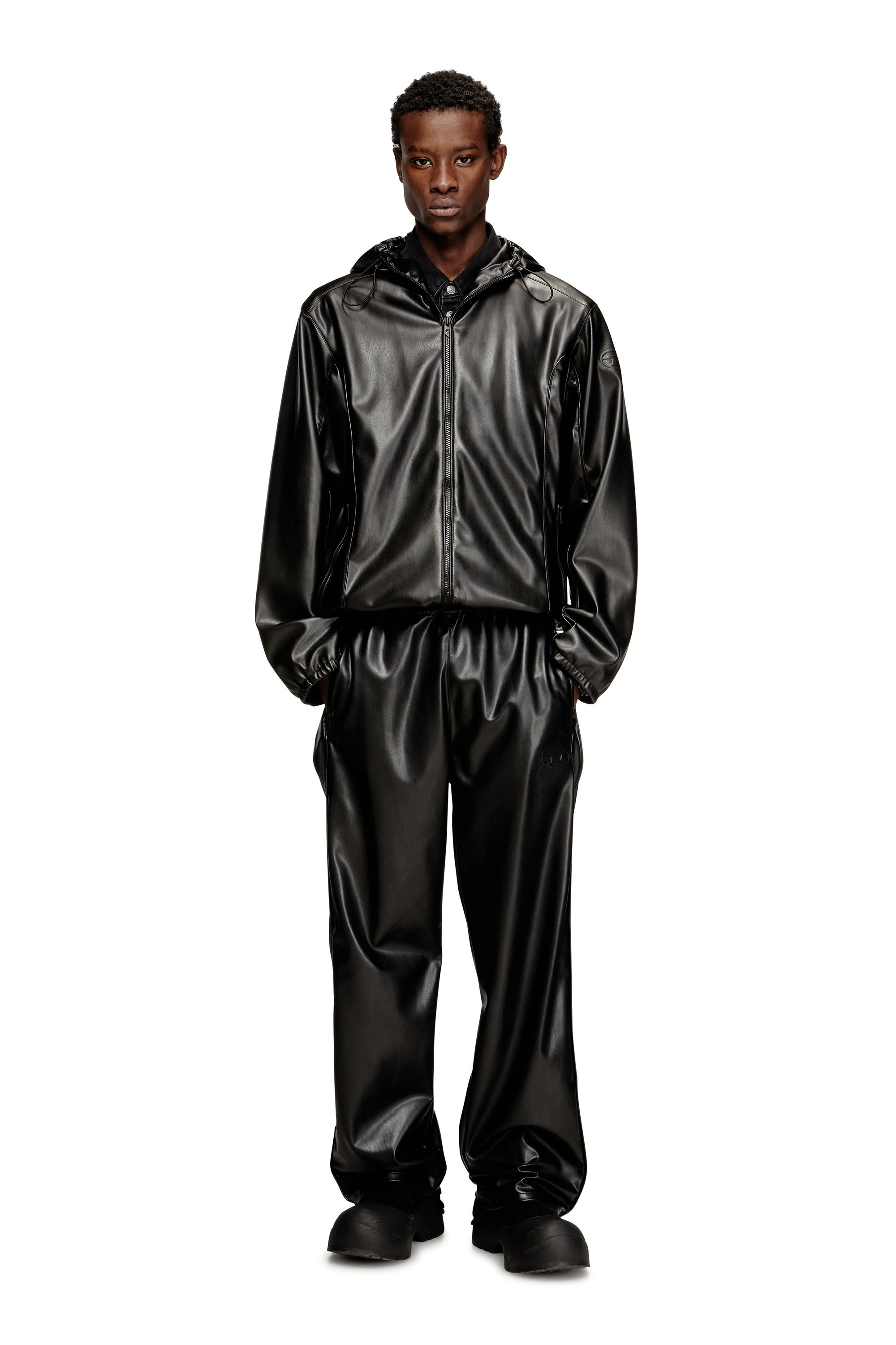 Diesel - P-ARTEN-PIPING-PGBX, Male's パンツ in ブラック - 3