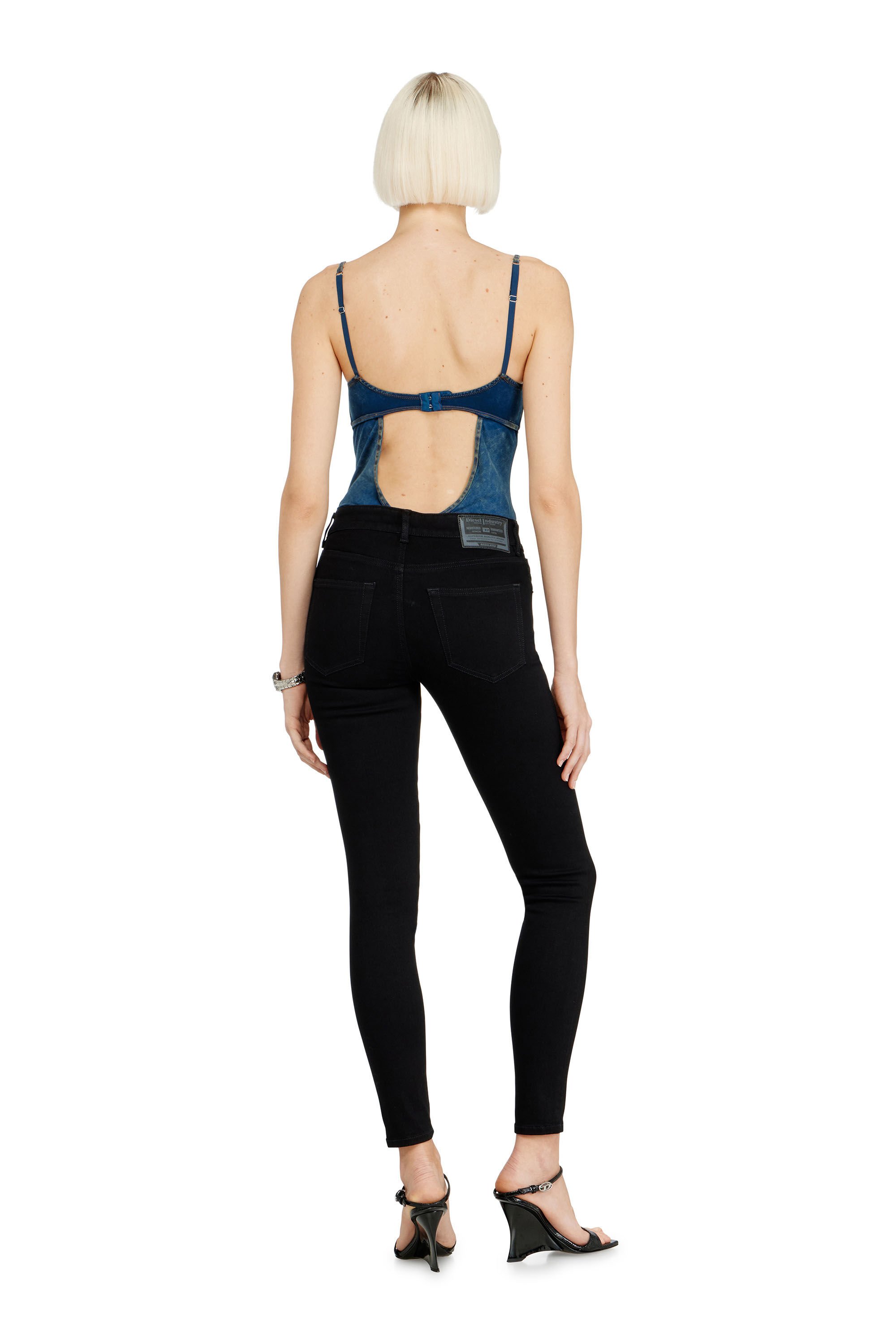 Diesel - Female's Skinny Jeans 2017 Slandy 069EF, ブラック/ダークグレー - 3