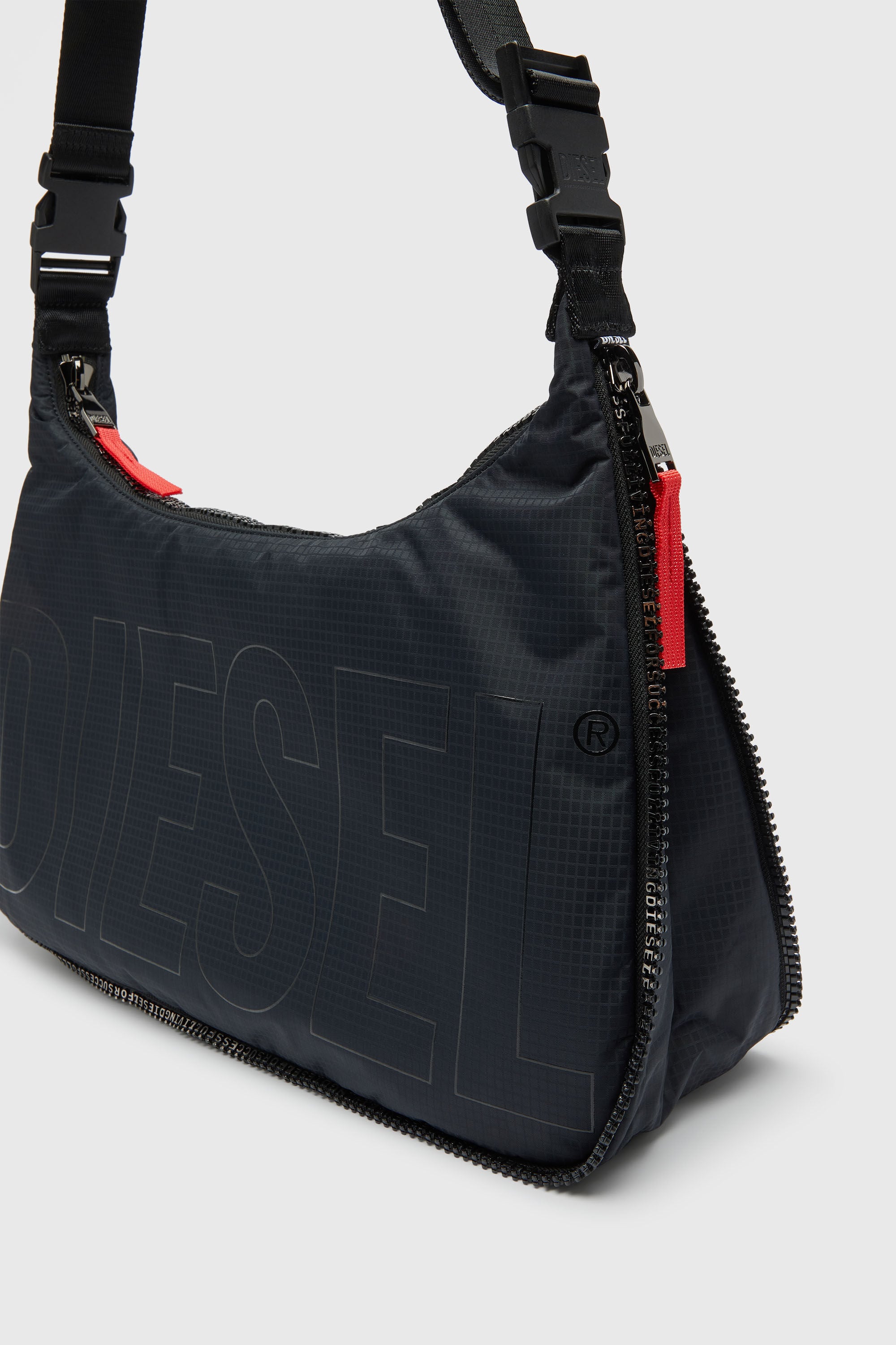 Diesel - ZIP-D SHOULDER L X, Unisex's ショルダーバッグ in ブラック - 5