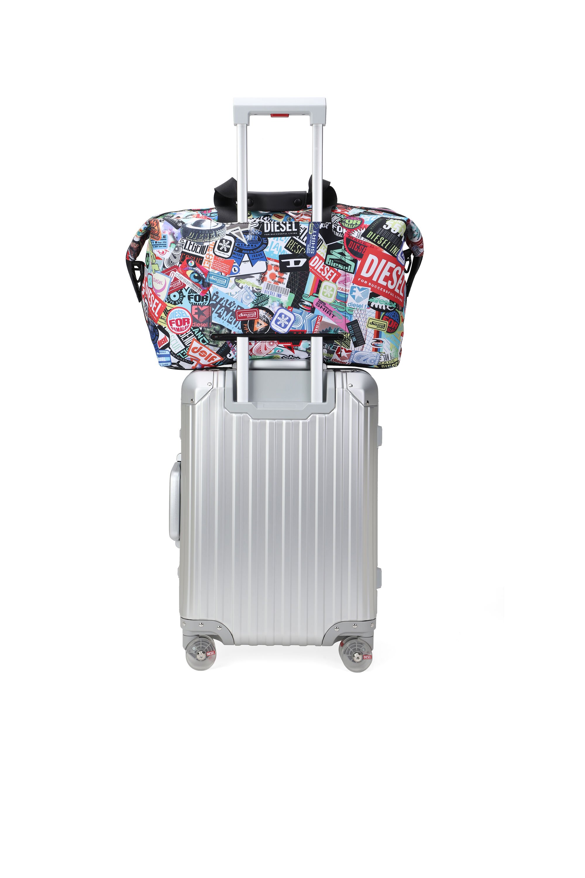 Diesel - DIESEL PC PRINTED DUFFLE-STICKERS- DSB00, Unisex's Pratical duffle bag with stickers in マルチカラー - 6