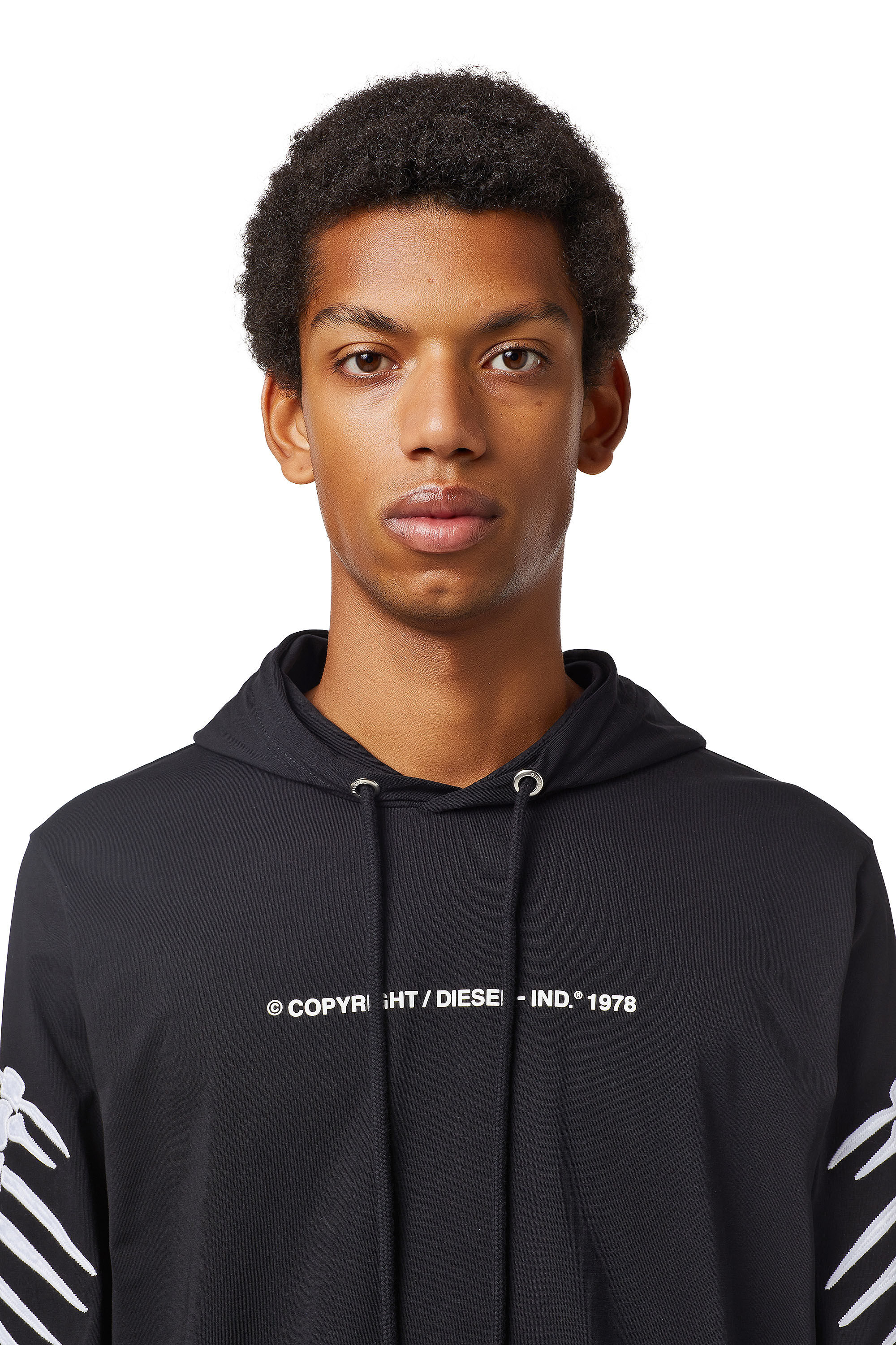 Diesel - T-JUST-LS-HOOD-A6, ブラック - Image 4