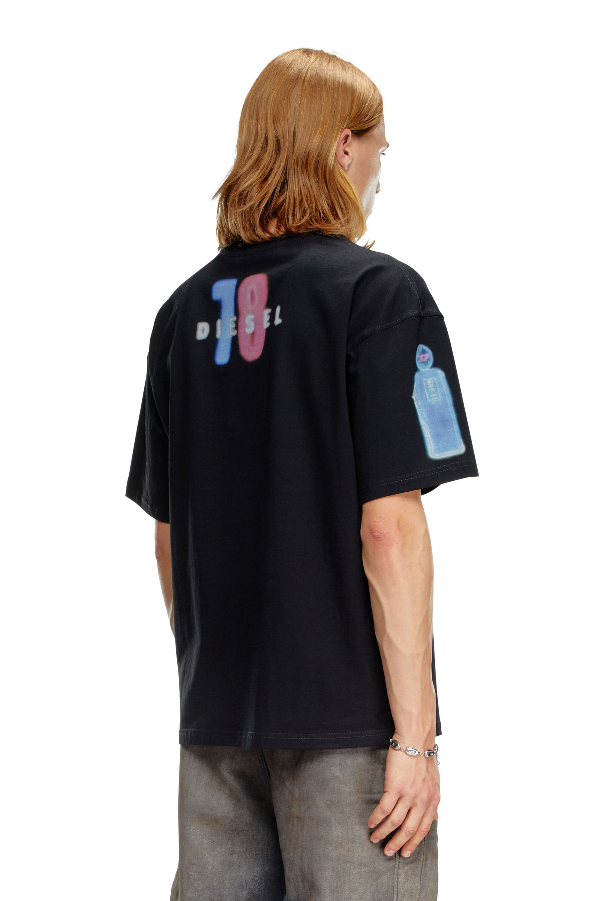 Diesel - T-BOXT-Q17, Male's T-shirt with car print in ブラック - 4