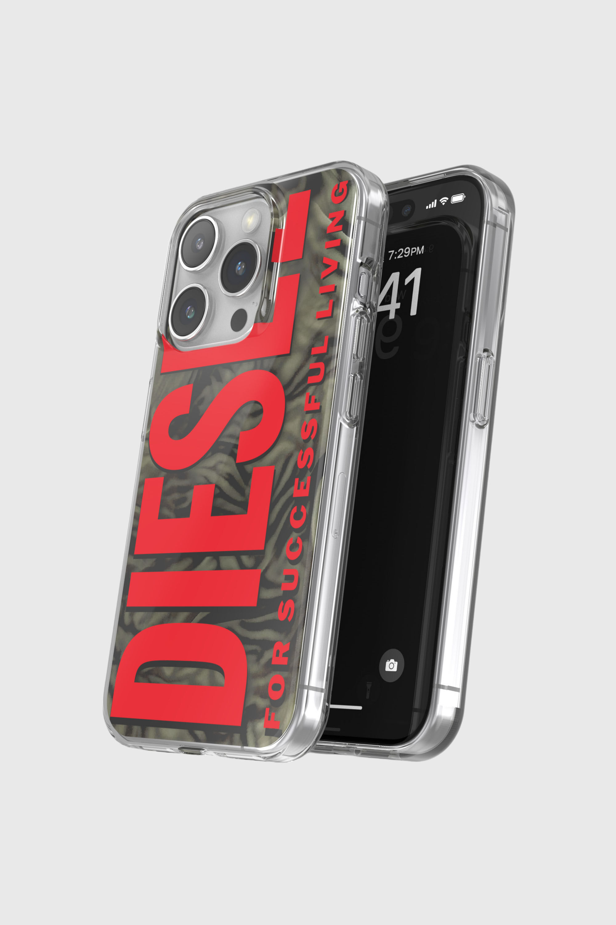 Diesel - 60048 AOP CASE, Unisex's iPhone 15 Pro in レッド/グリーン - 4