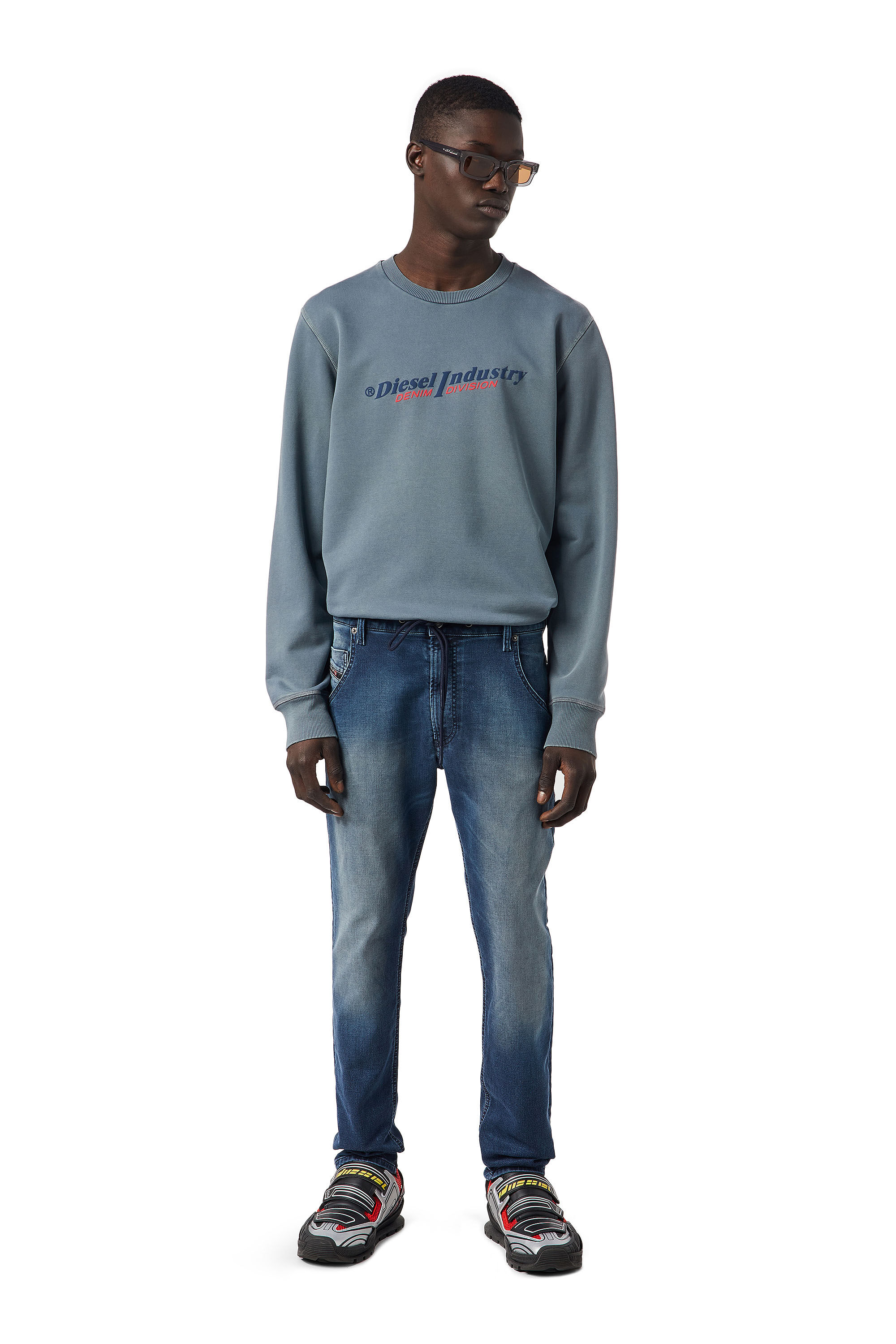 Krooley JoggJeans® 069ZX MEN: テーパードダークブルーデニム 
