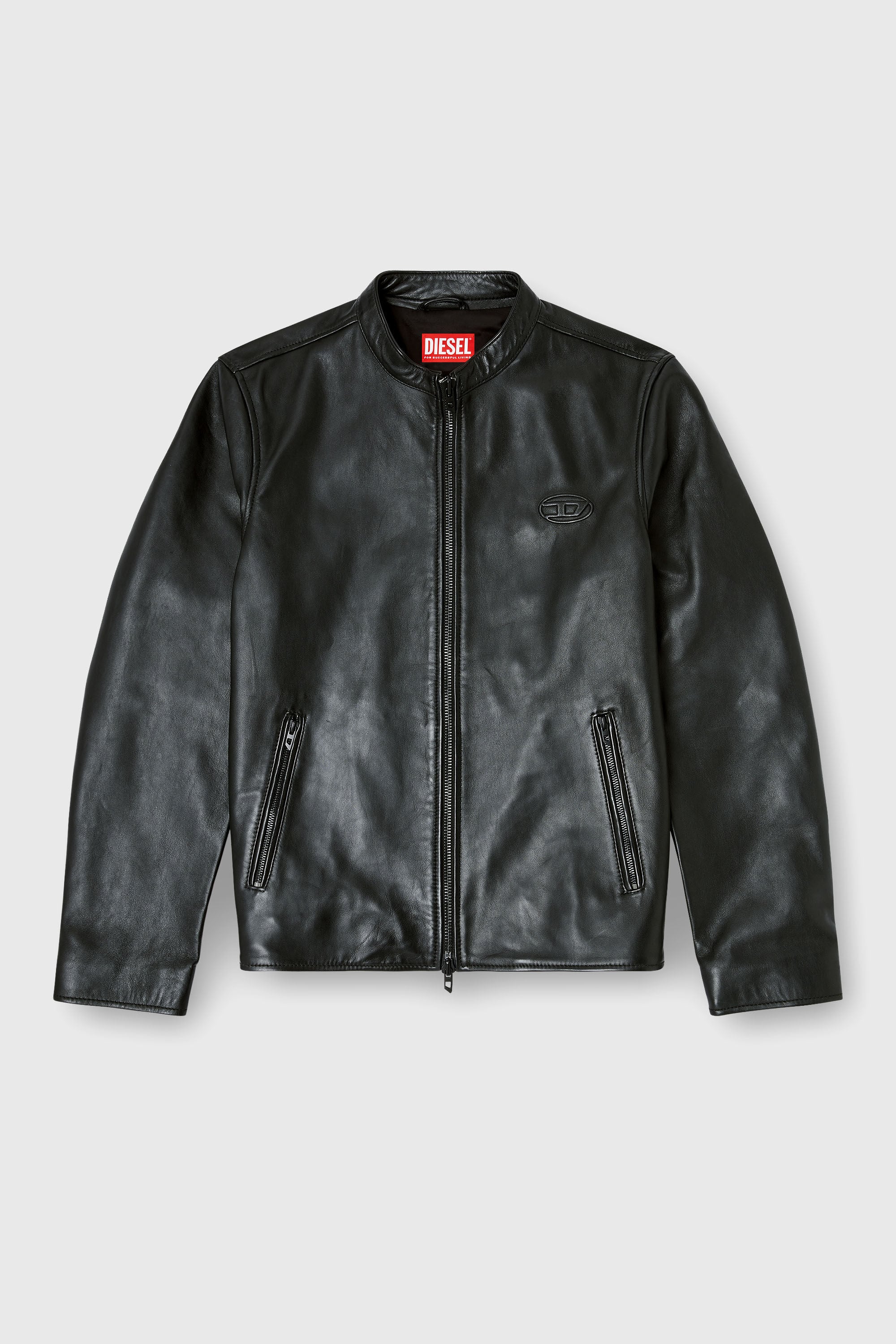 Diesel - L-TAD-WRD, Male's レザージャケット in ブラック - 2