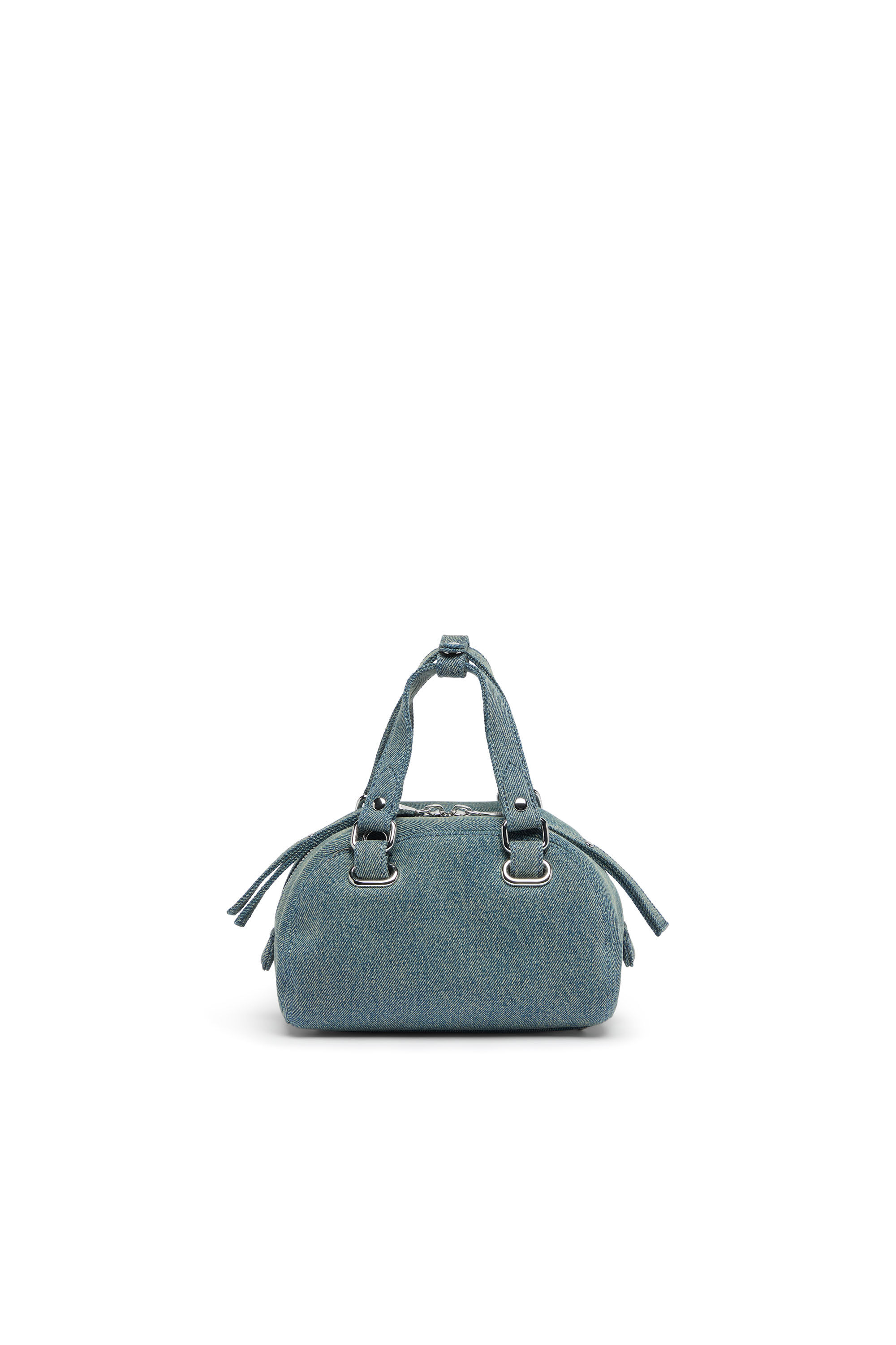 Diesel - 1DR DOME SOFT CROSSBODY, Unisex's 1DR Dome-Small bowling bag in denim with Oval D logo in ライトブルー - 2