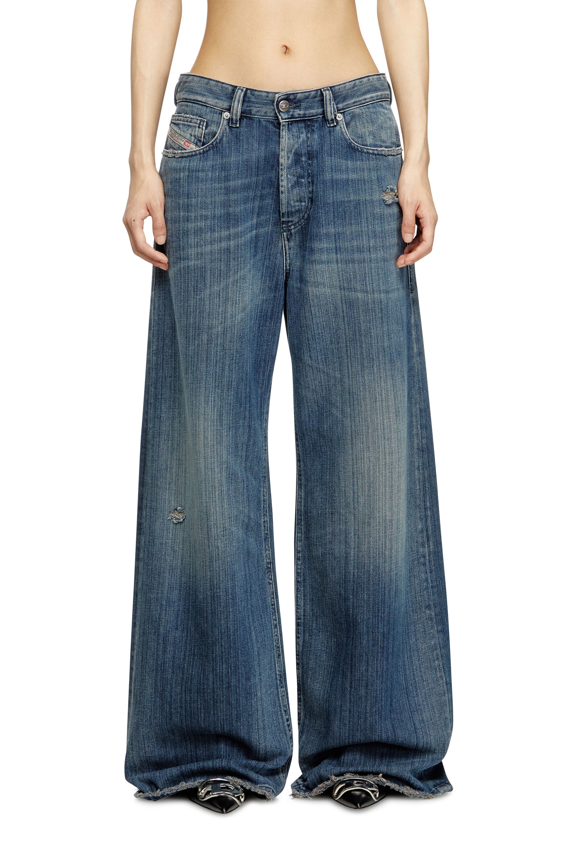 Diesel - Female's Relaxed Jeans 1996 D-Sire 09M09, ダークブルー - 3