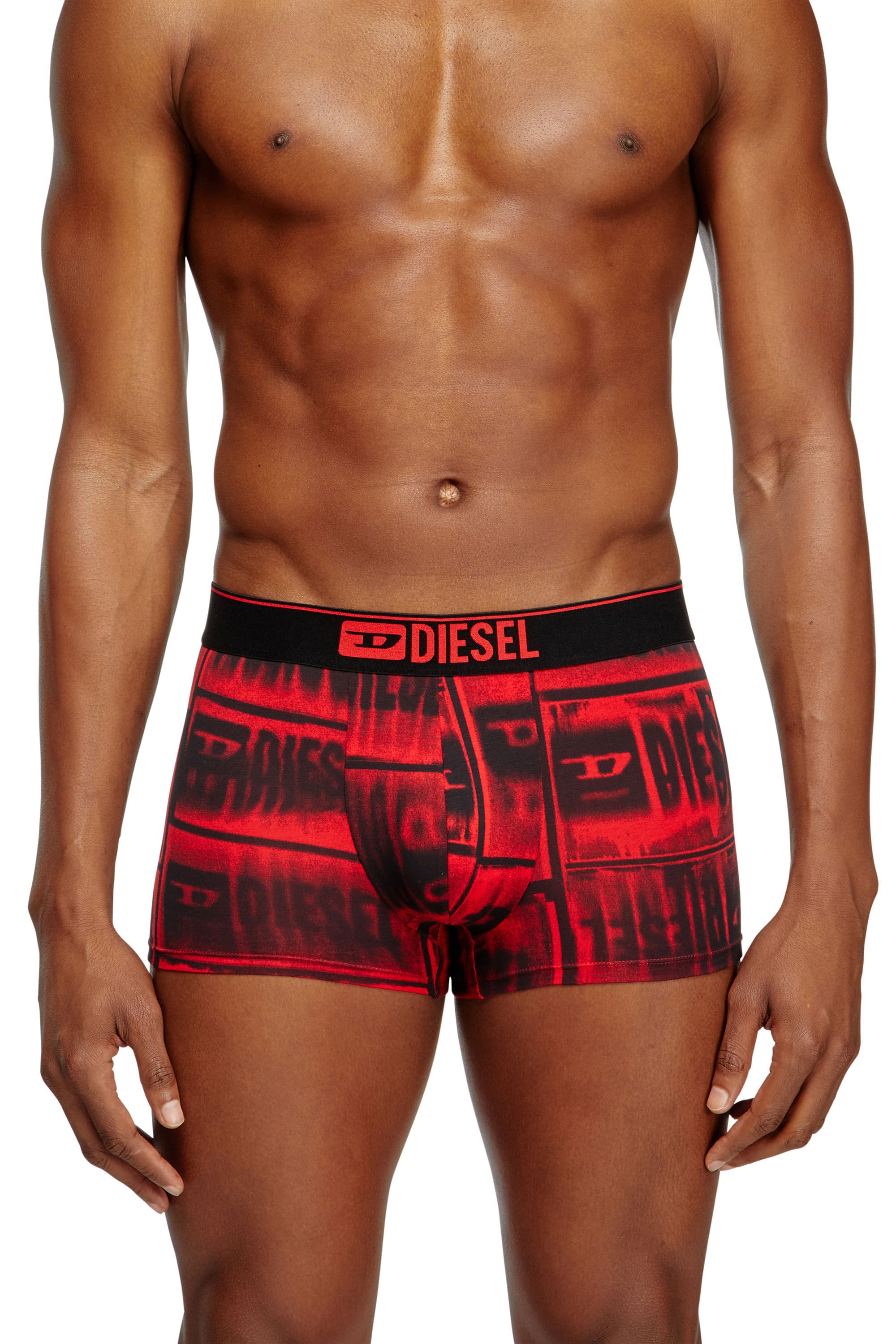 Diesel - DAMIEN-D-BOX-3PACK, Male's 3-pack boxer briefs in stretch cotton in ブラック/レッド - 3